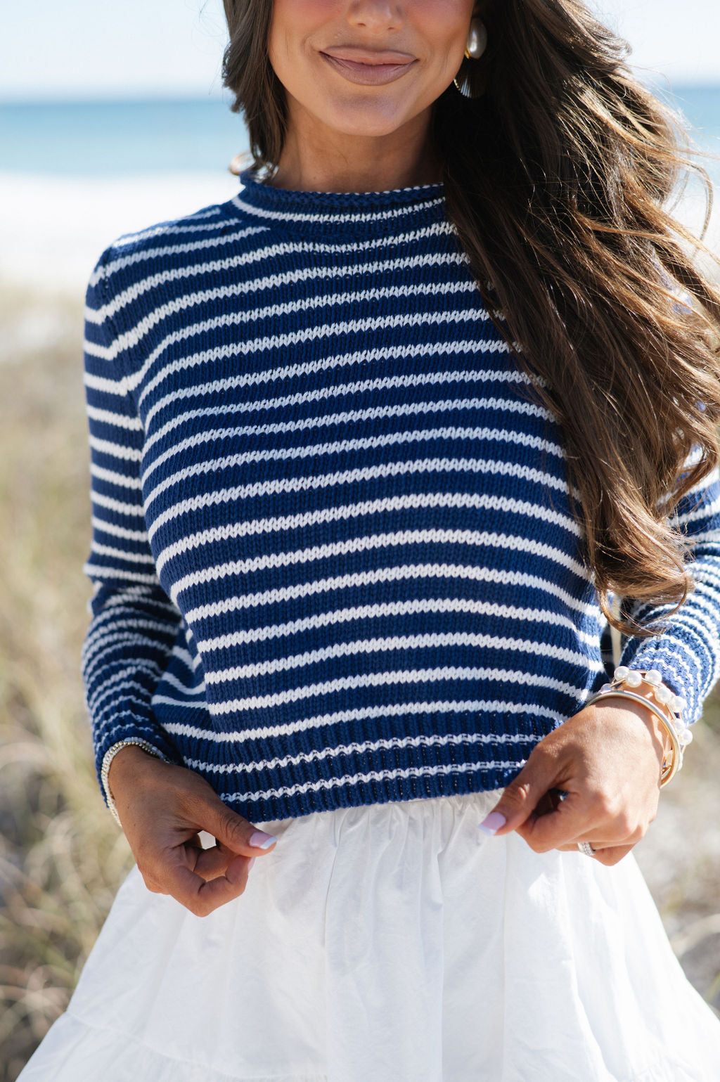 Sabrina Sweater-Blue/White