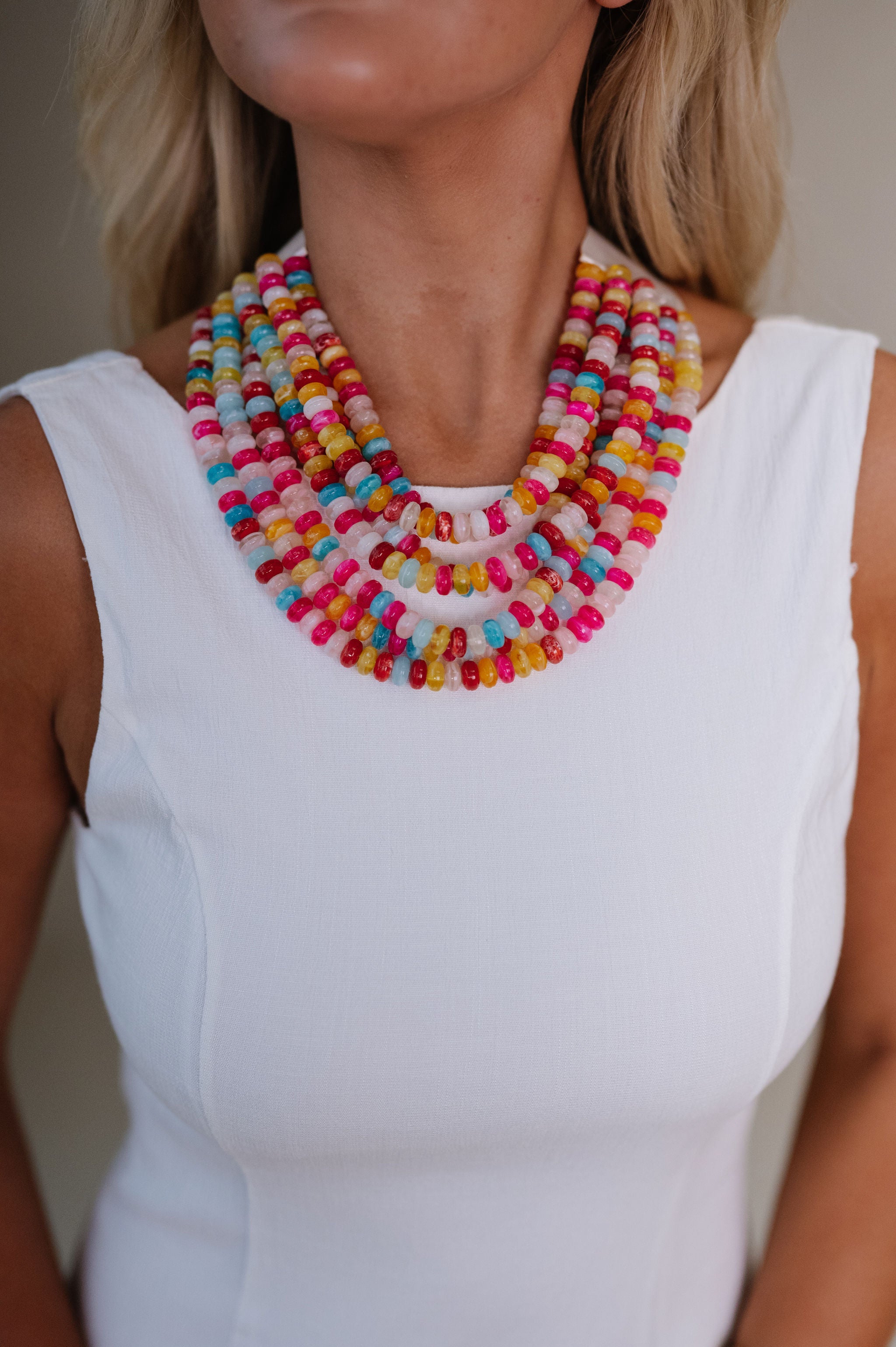 Solstice Layered Beaded Magnetic Necklace