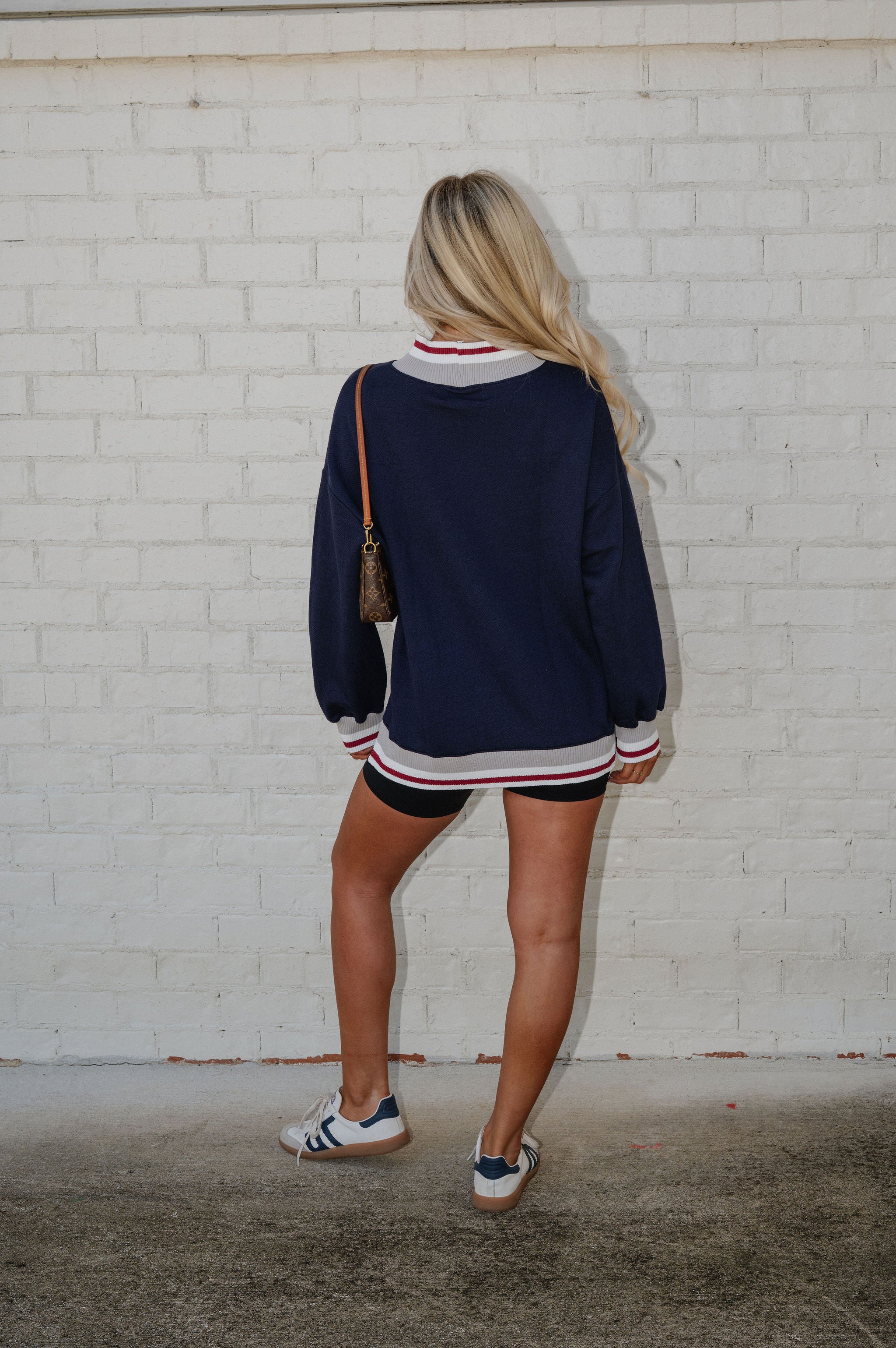 Dutton Mock Neck Sweatshirt-Navy