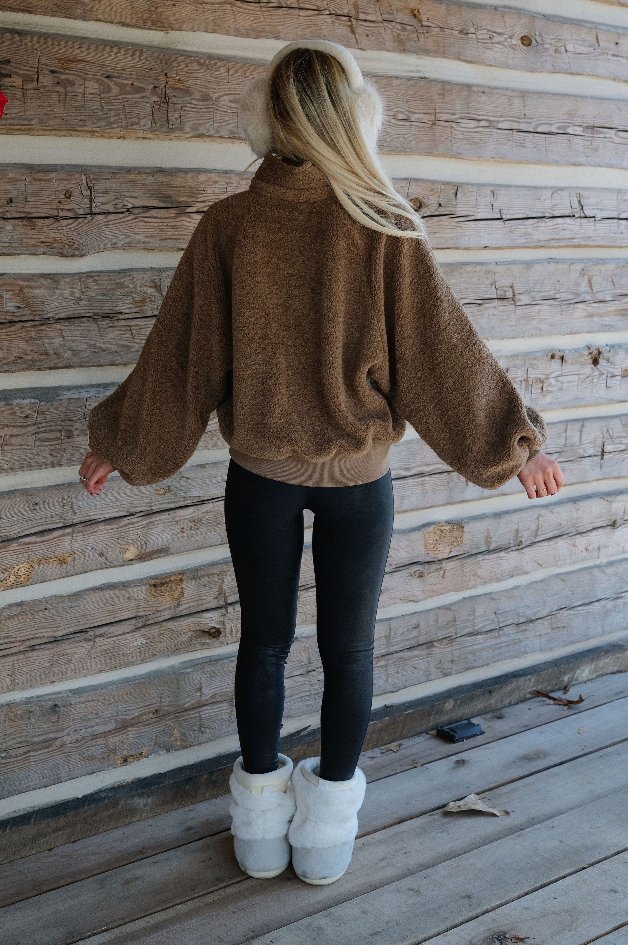 Teddy Bear Pullover-Brown