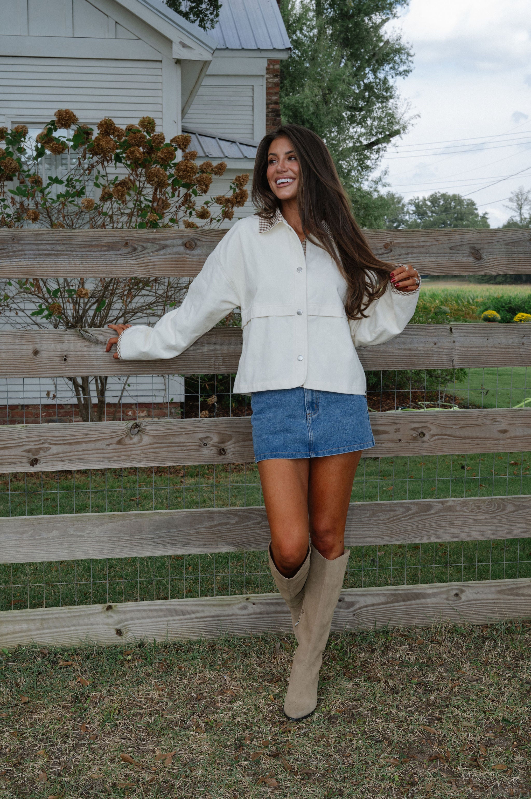 Mallory Jacket-Cream/Brown