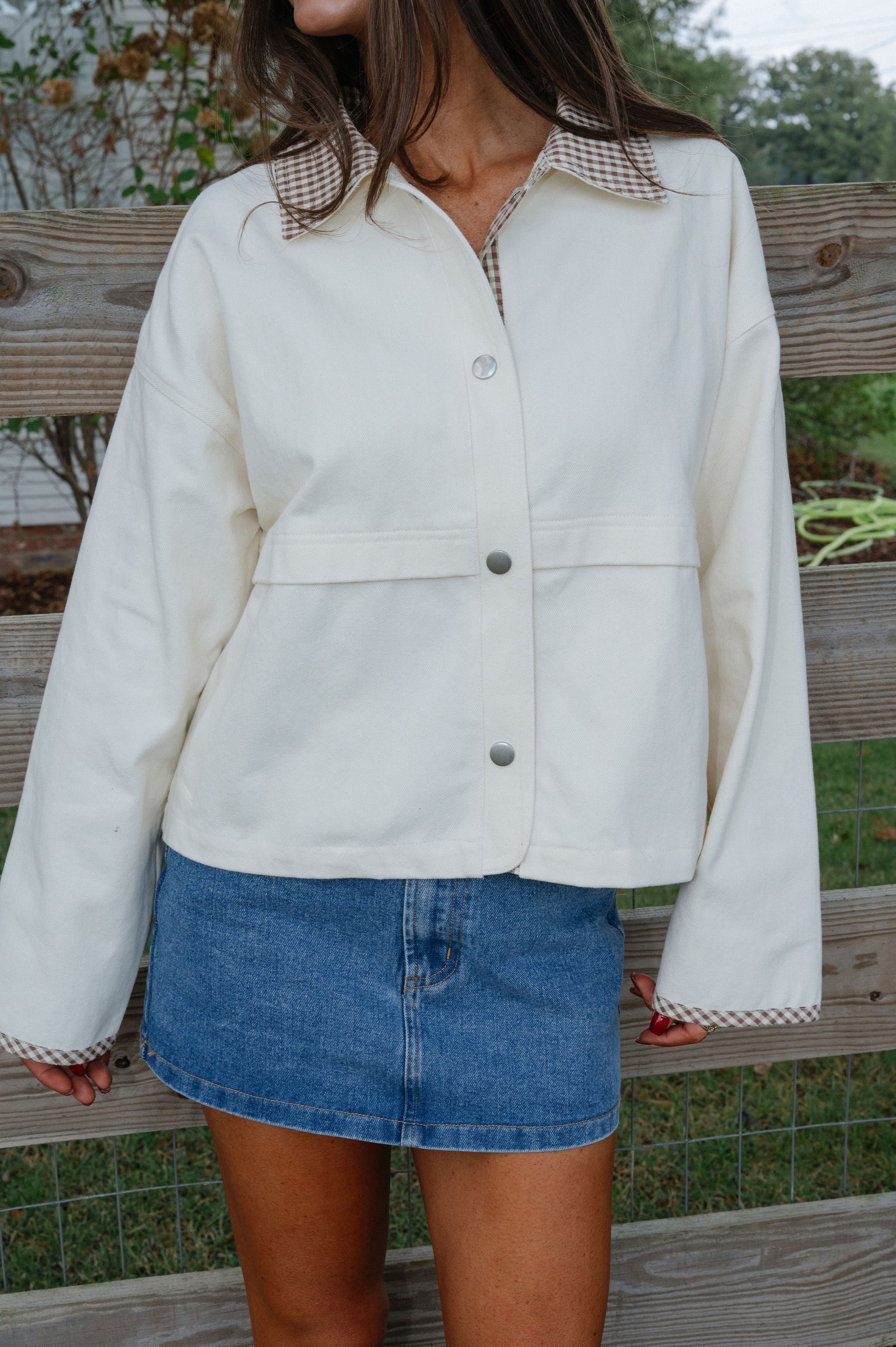 Mallory Jacket-Cream/Brown