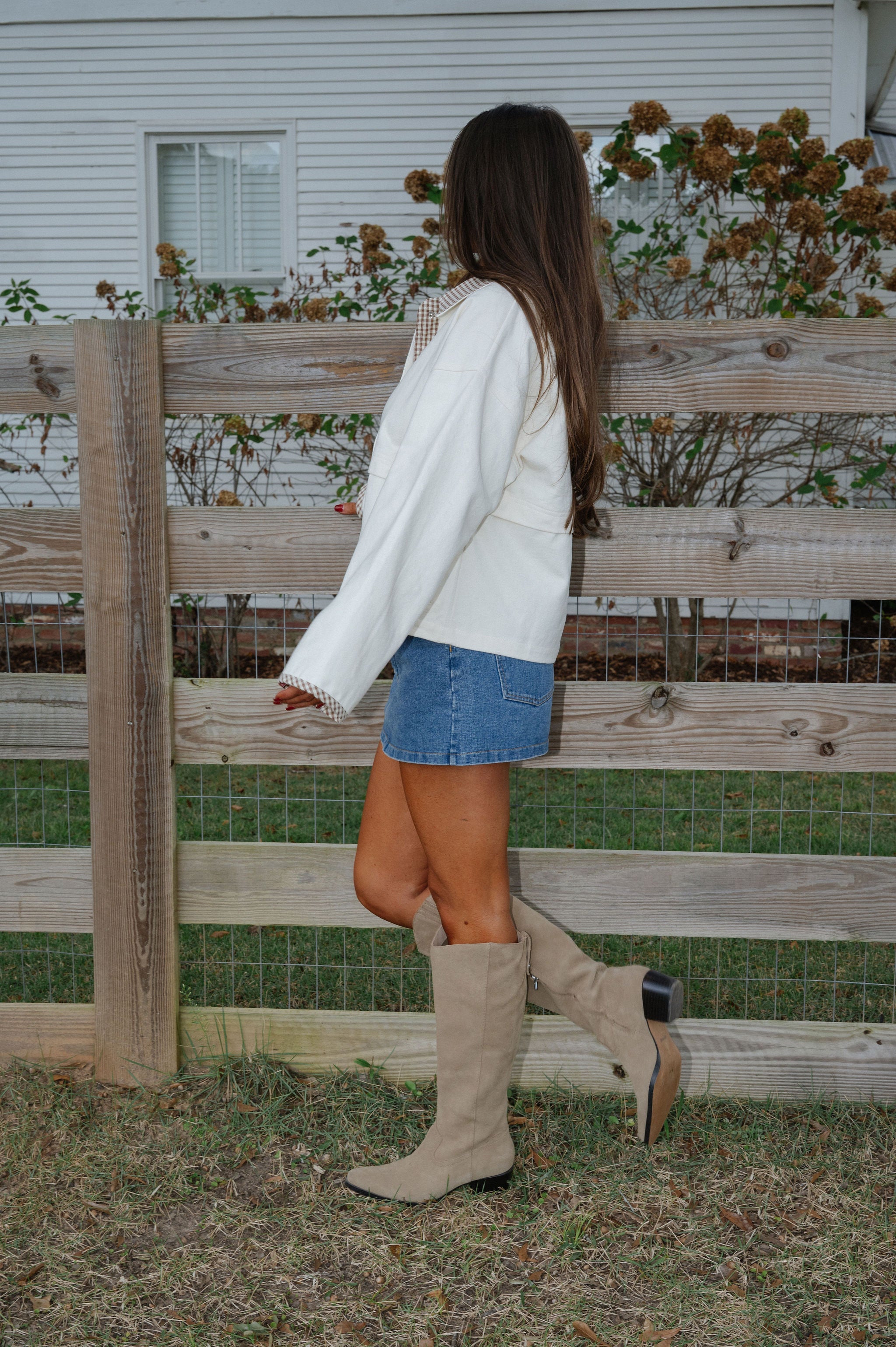 Mallory Jacket-Cream/Brown
