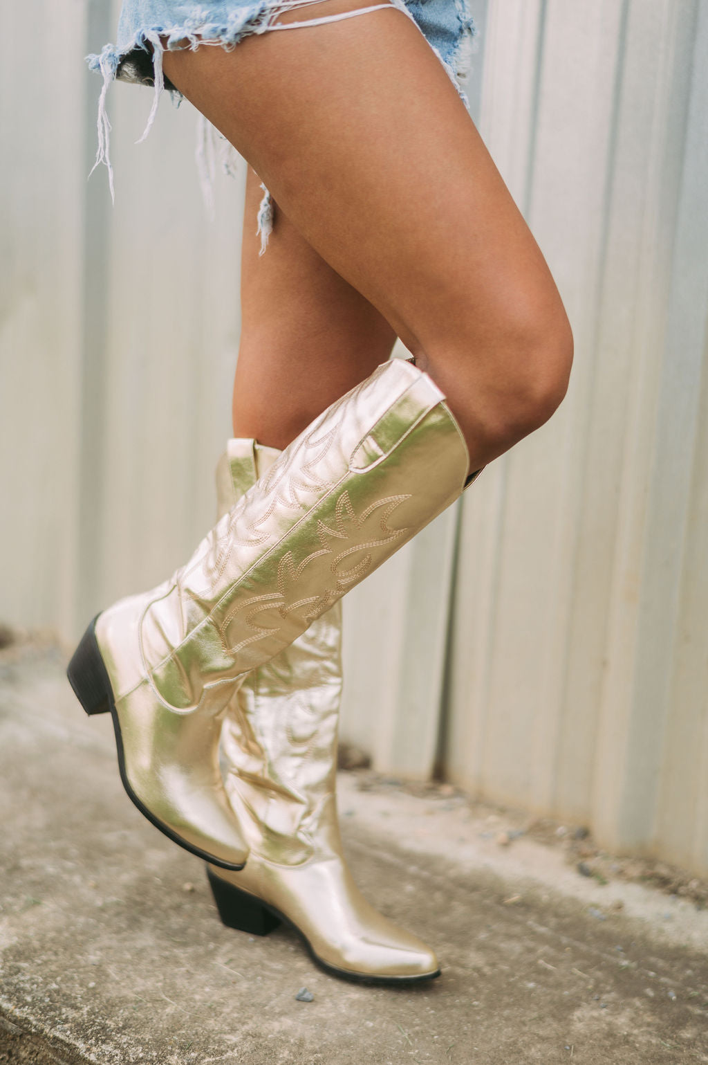 Urson Boots- Gold Metallic