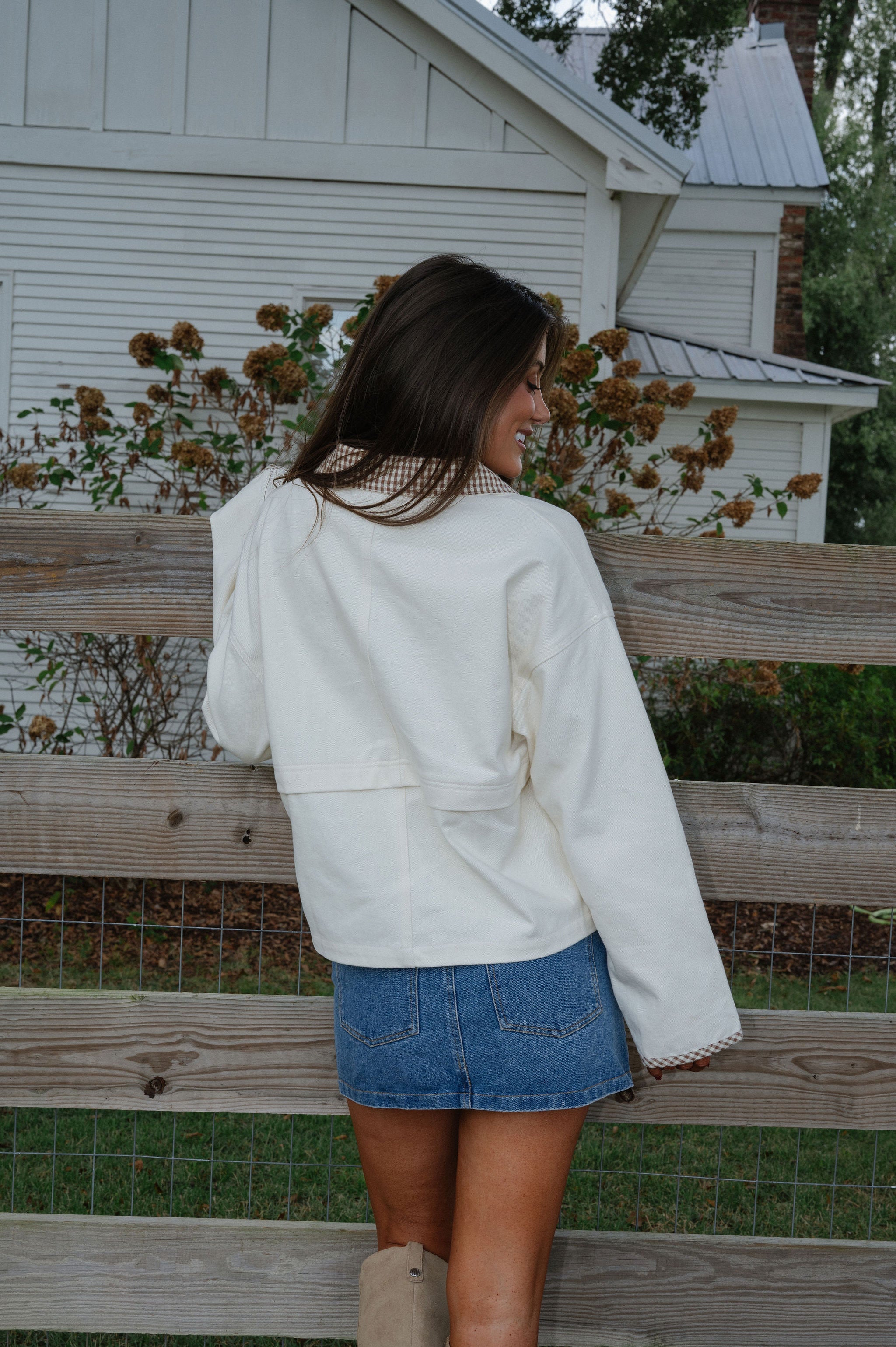 Mallory Jacket-Cream/Brown