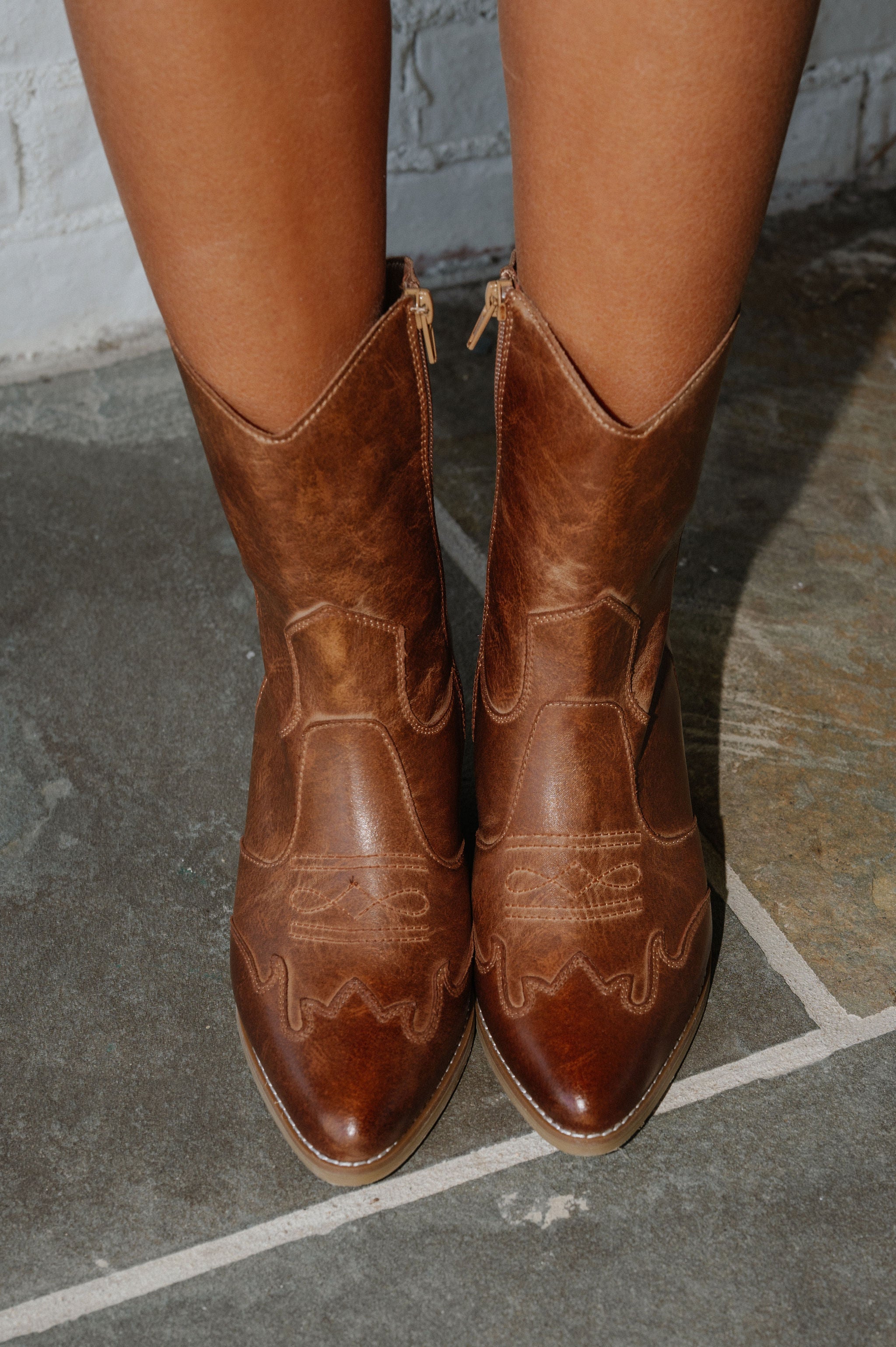 Clorinda Western Boot-Tan