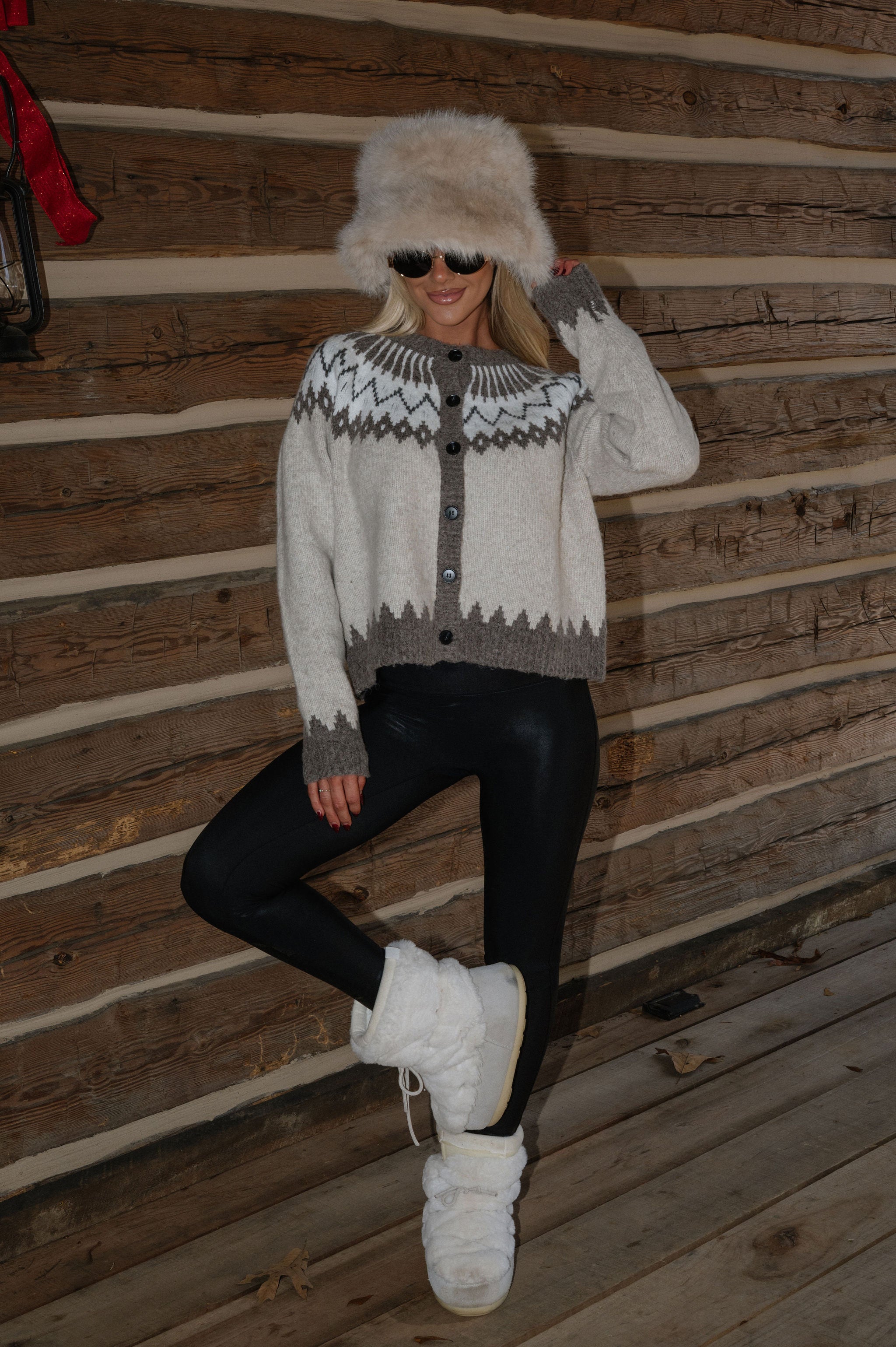 Rutherford Cardigan-Taupe Multi