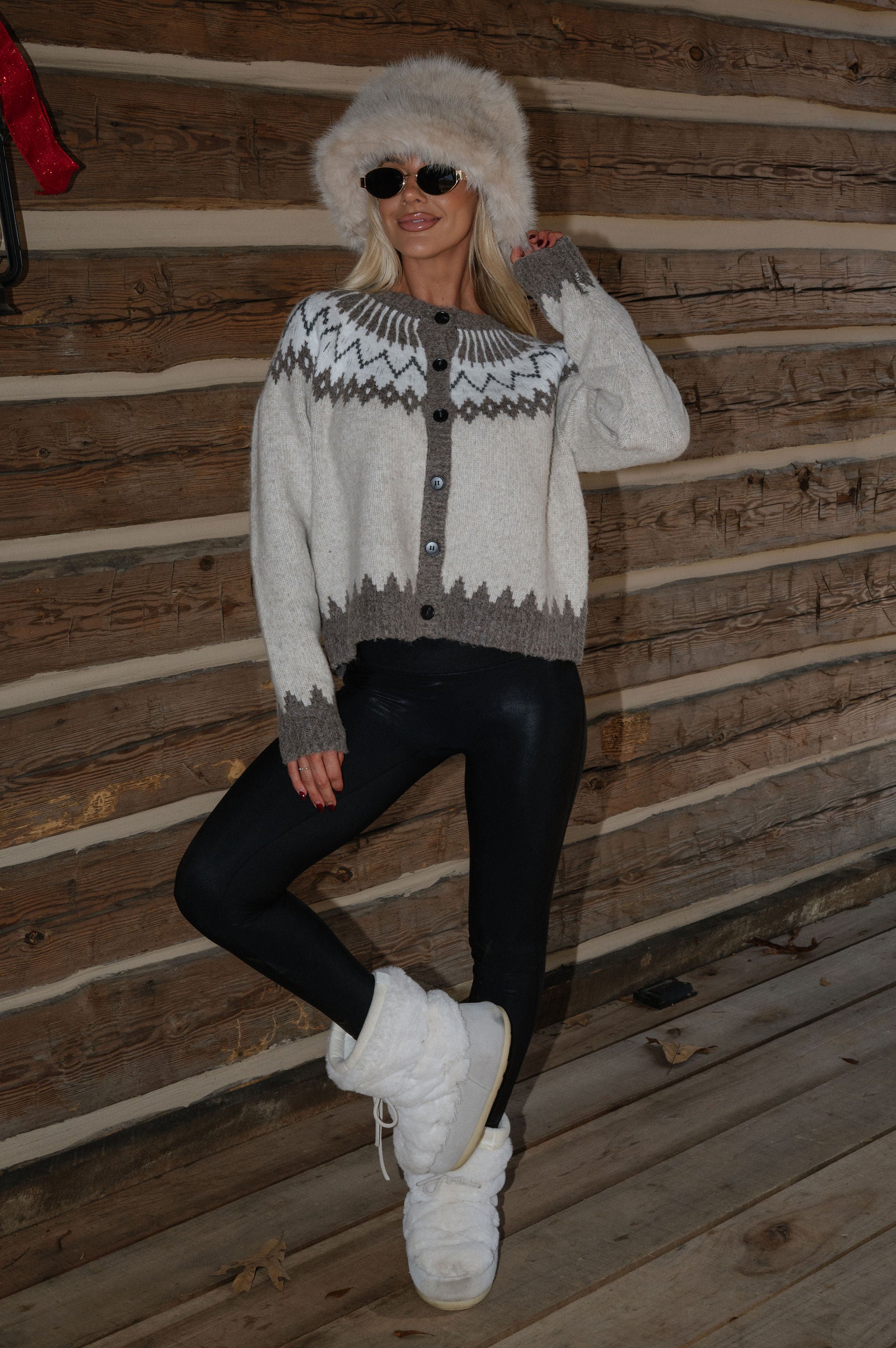 Rutherford Cardigan-Taupe Multi