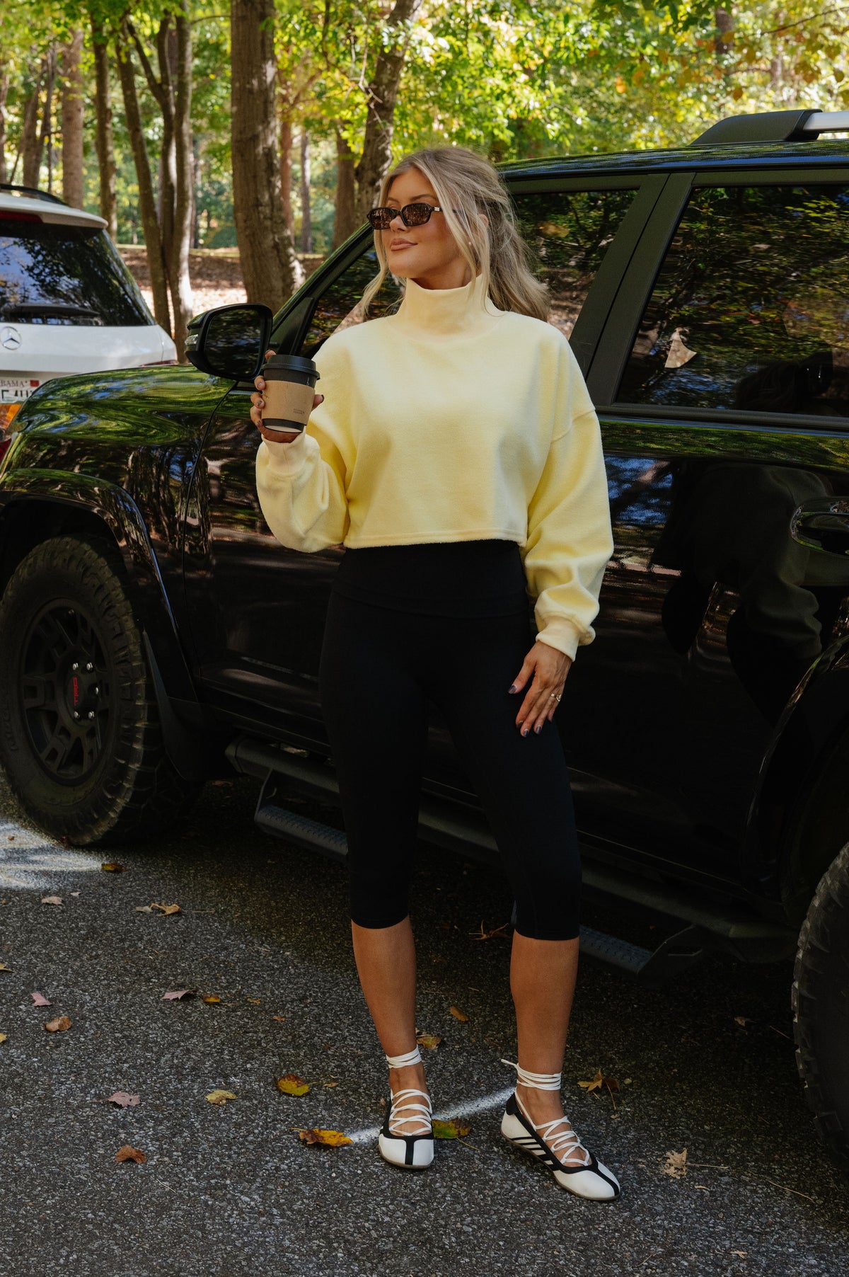 Dani Mock Neck Sweatshirt-Light Yellow
