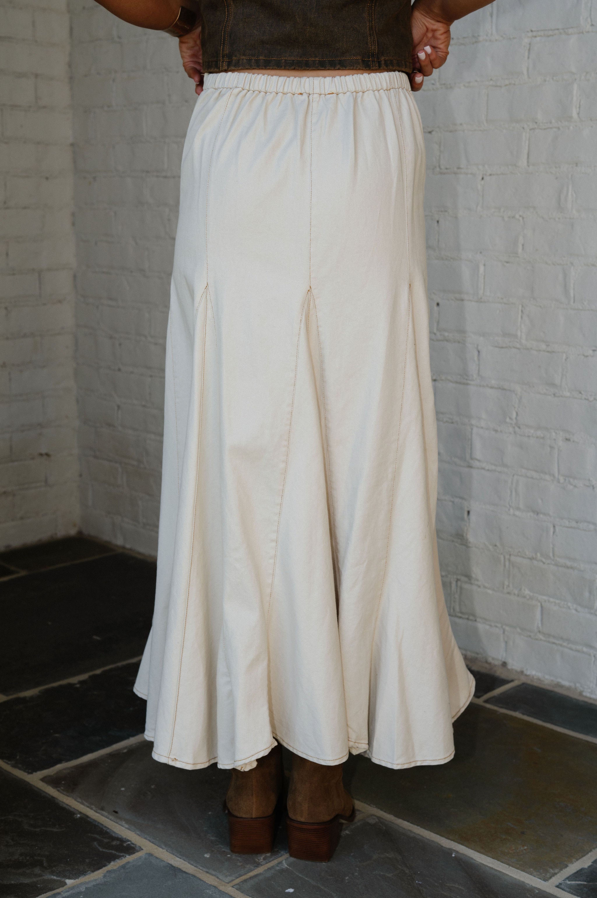 Sallie Maxi Skirt-Natural
