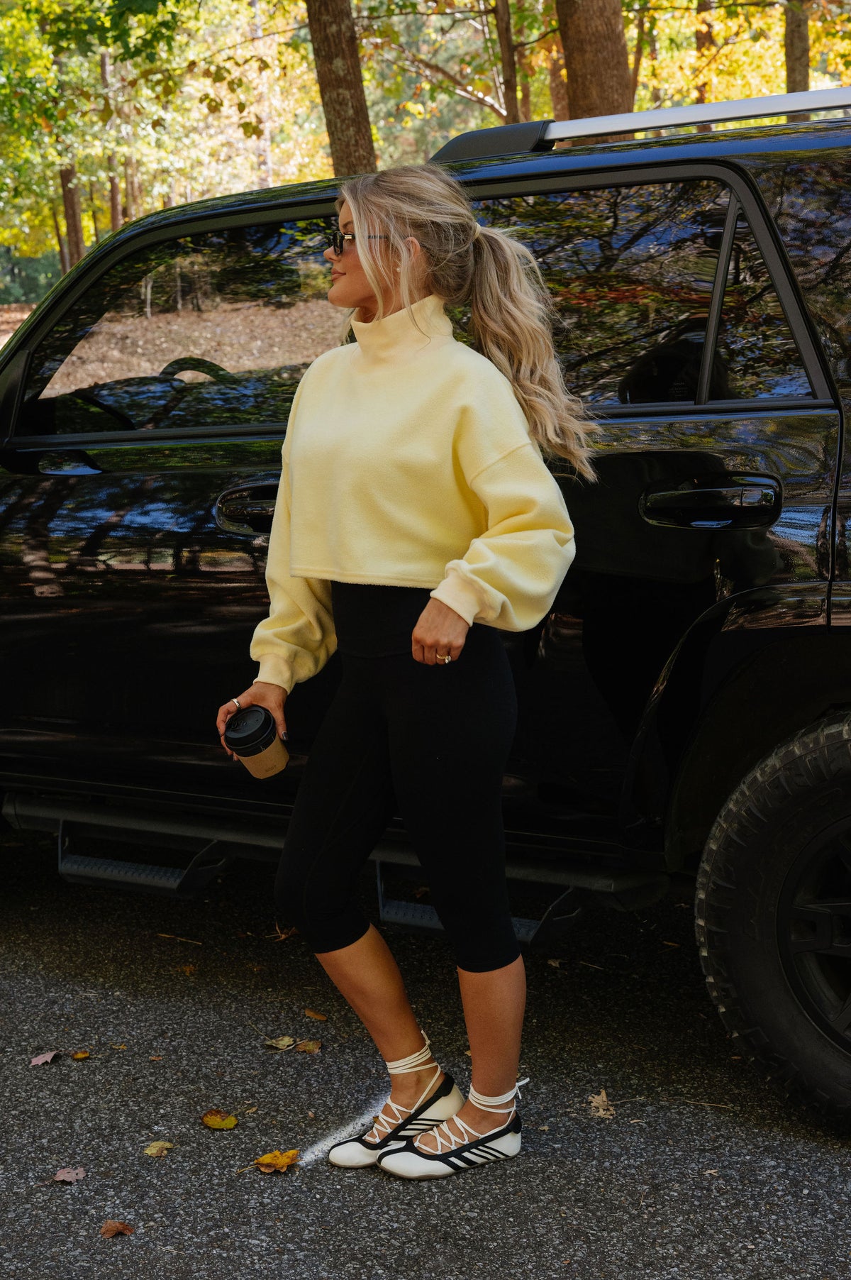 Dani Mock Neck Sweatshirt-Light Yellow