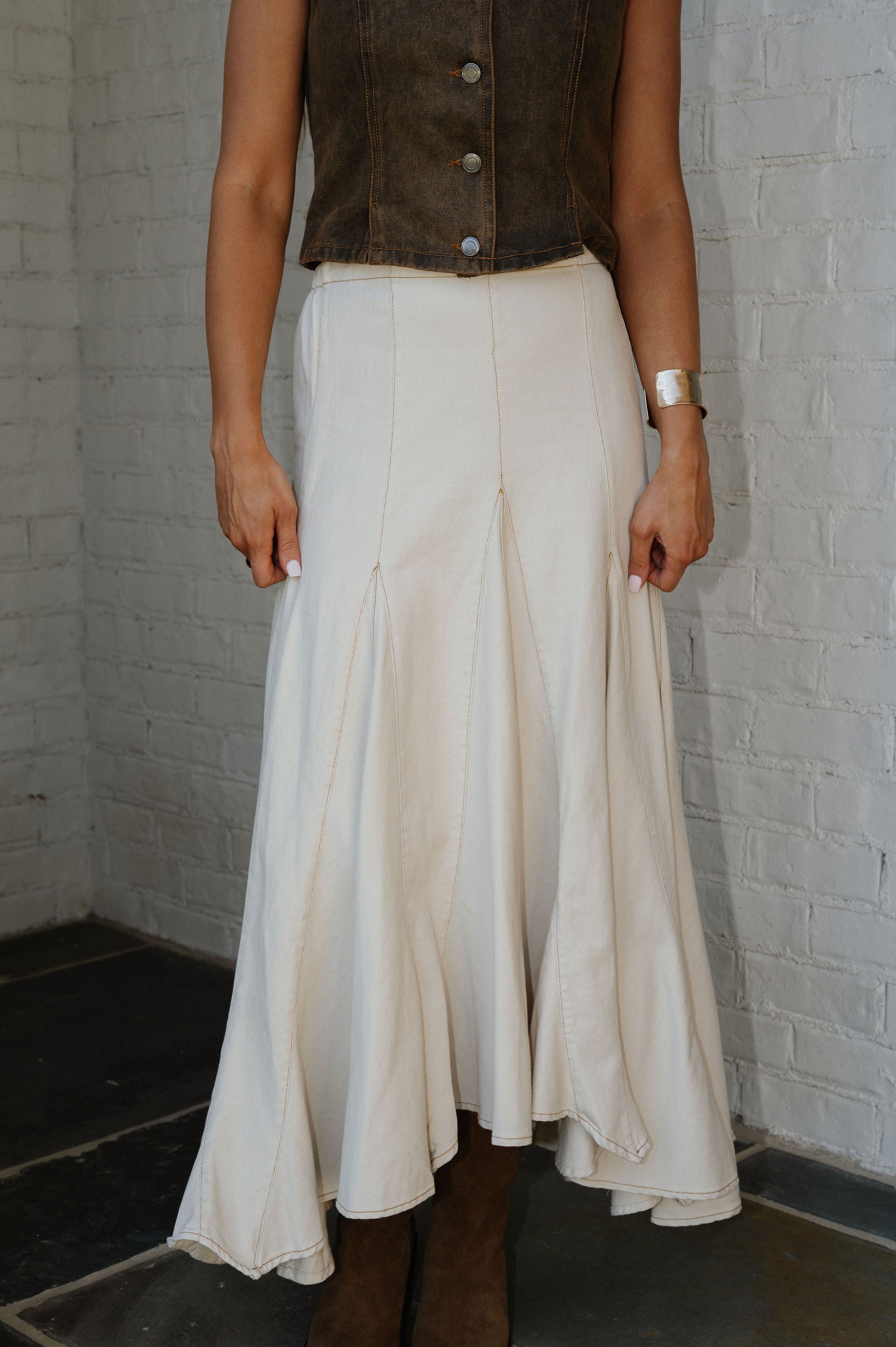 Sallie Maxi Skirt-Natural