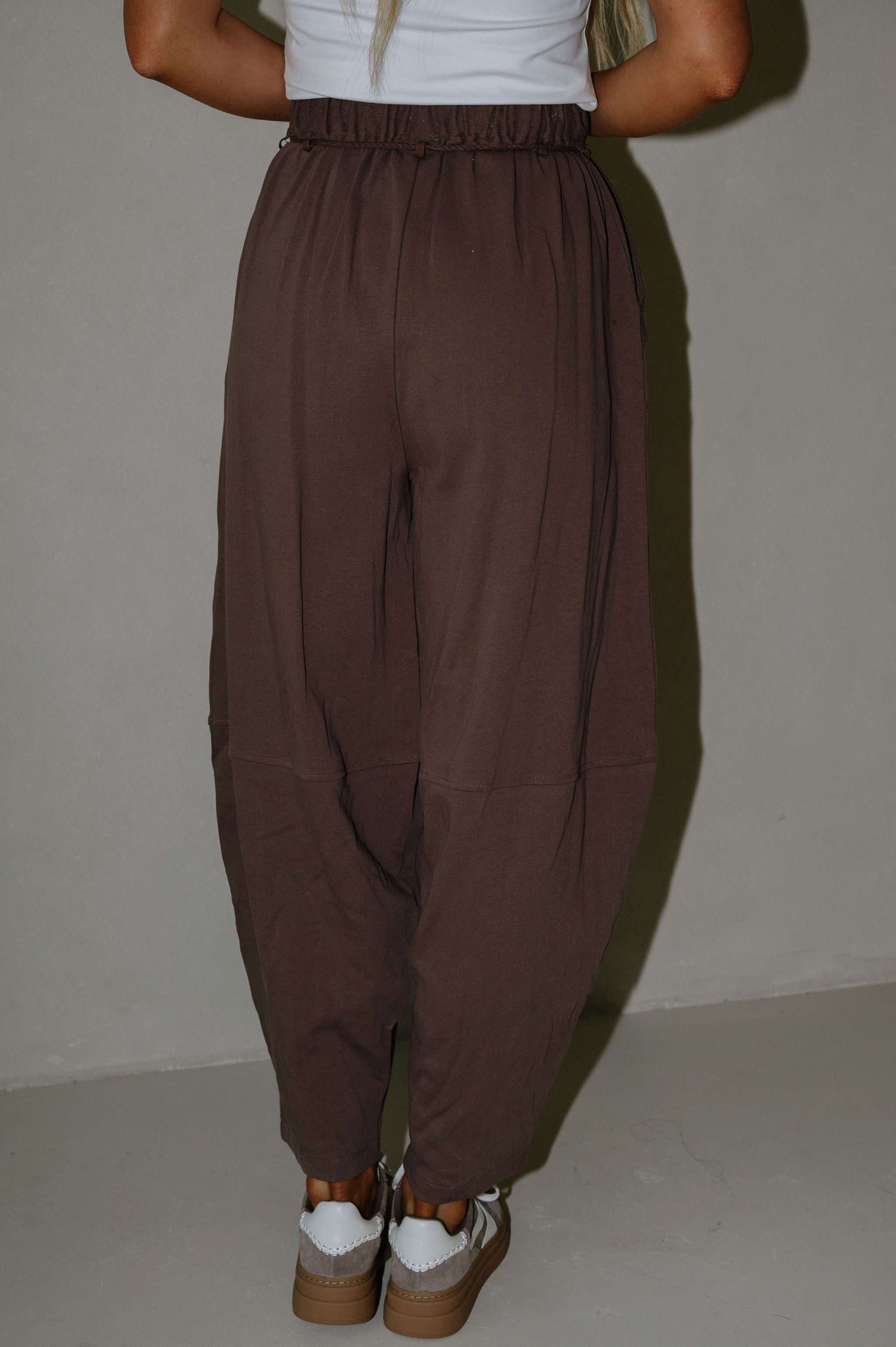 Kenna Barrel Pants-Chocolate