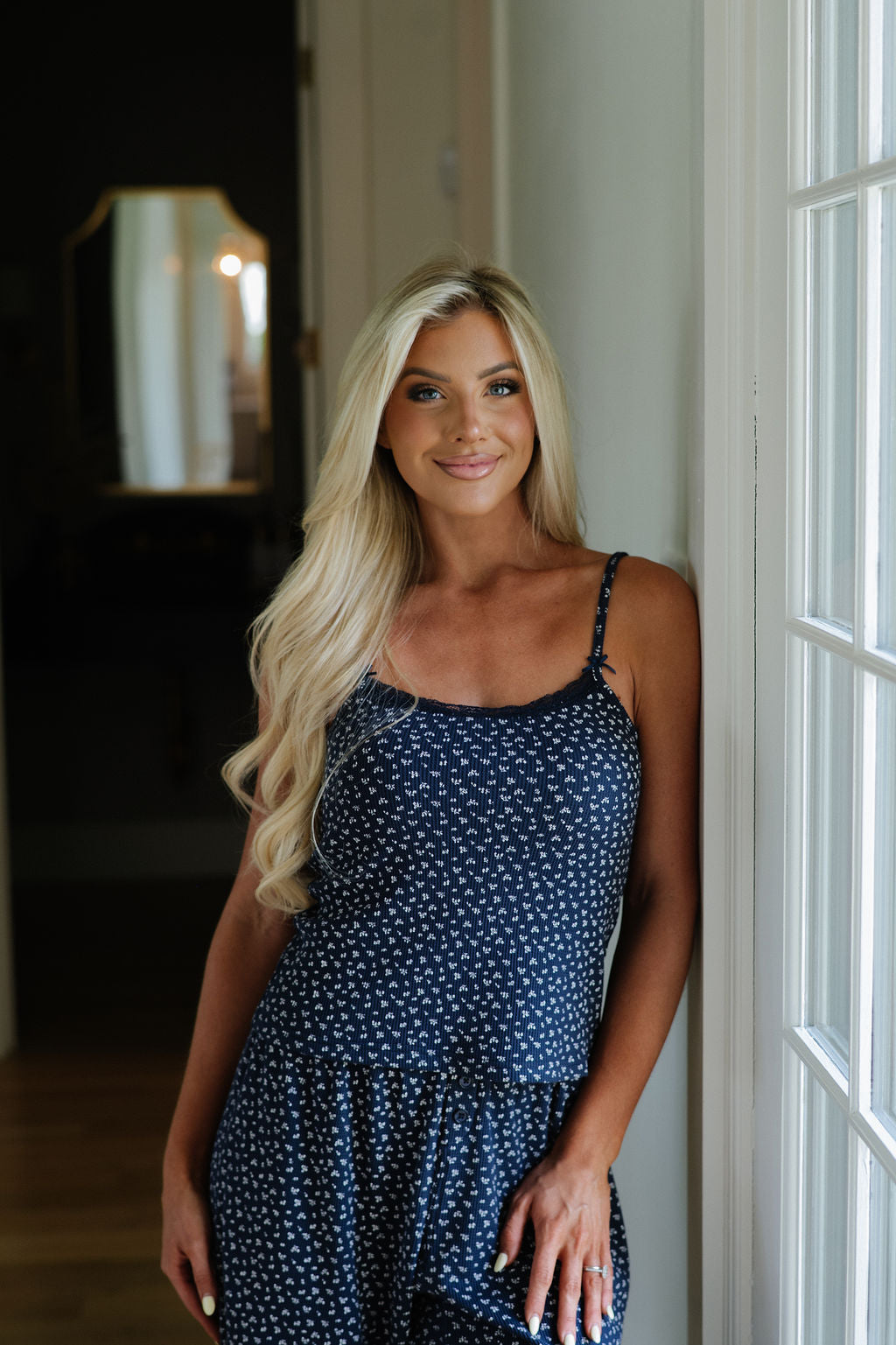 Kathryn Pajama Set-Navy