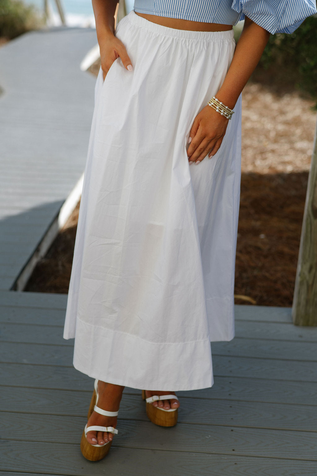 Jeany Maxi Skirt- White