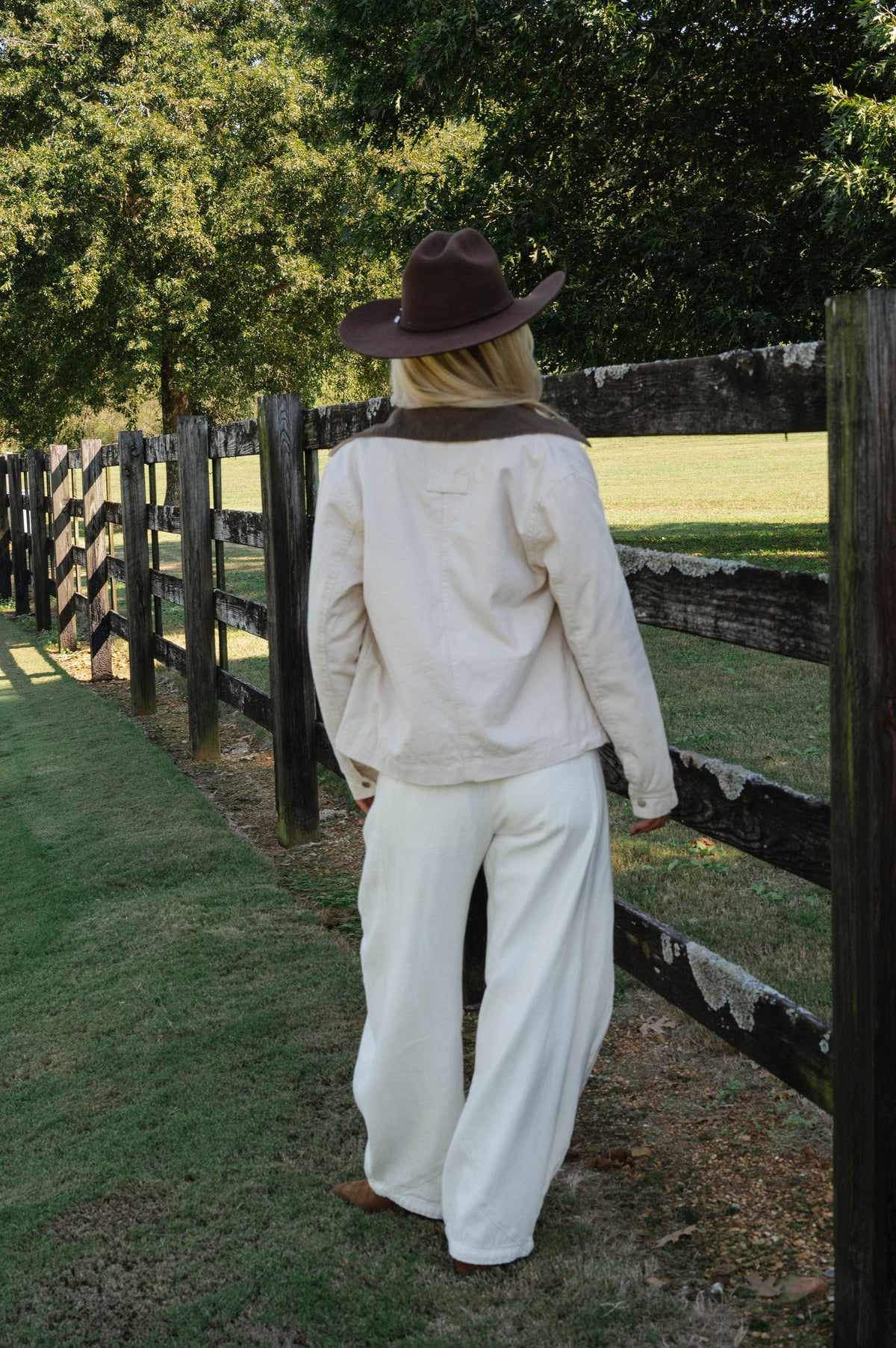 Washed Canvas Barn Jacket-Ecru
