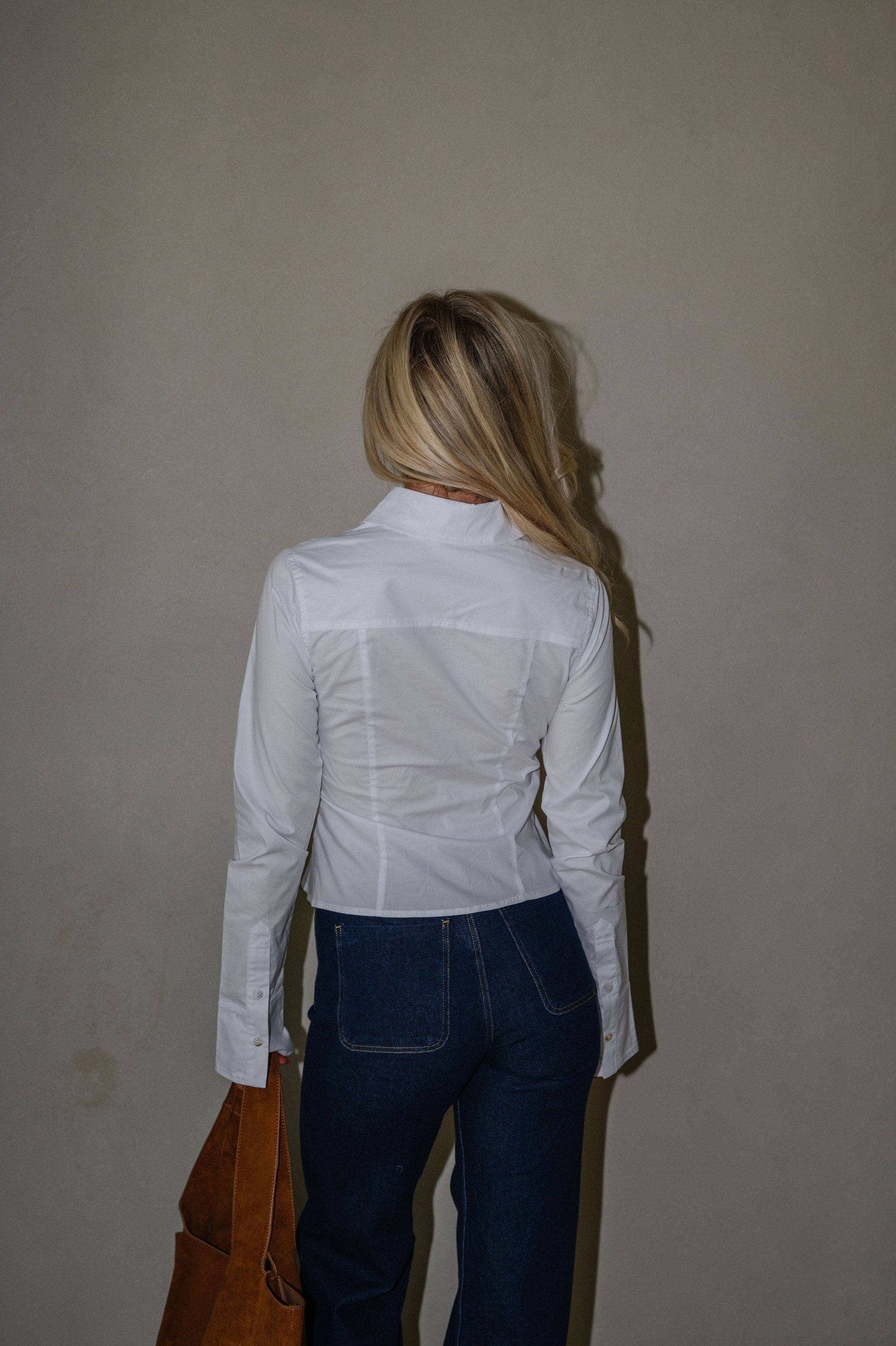 Roxie Collared Top-White