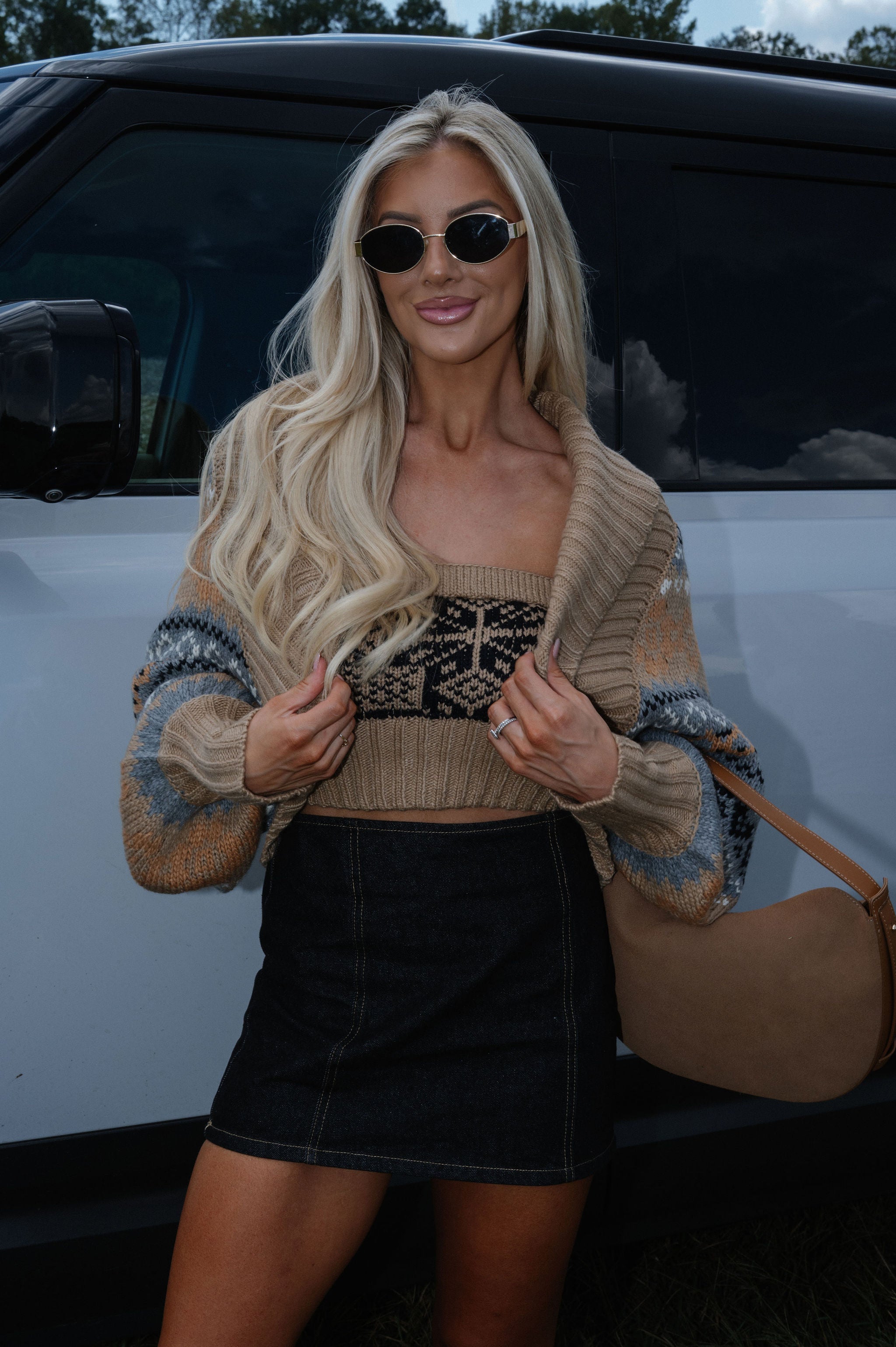 Shrug Cardigan Set-Taupe