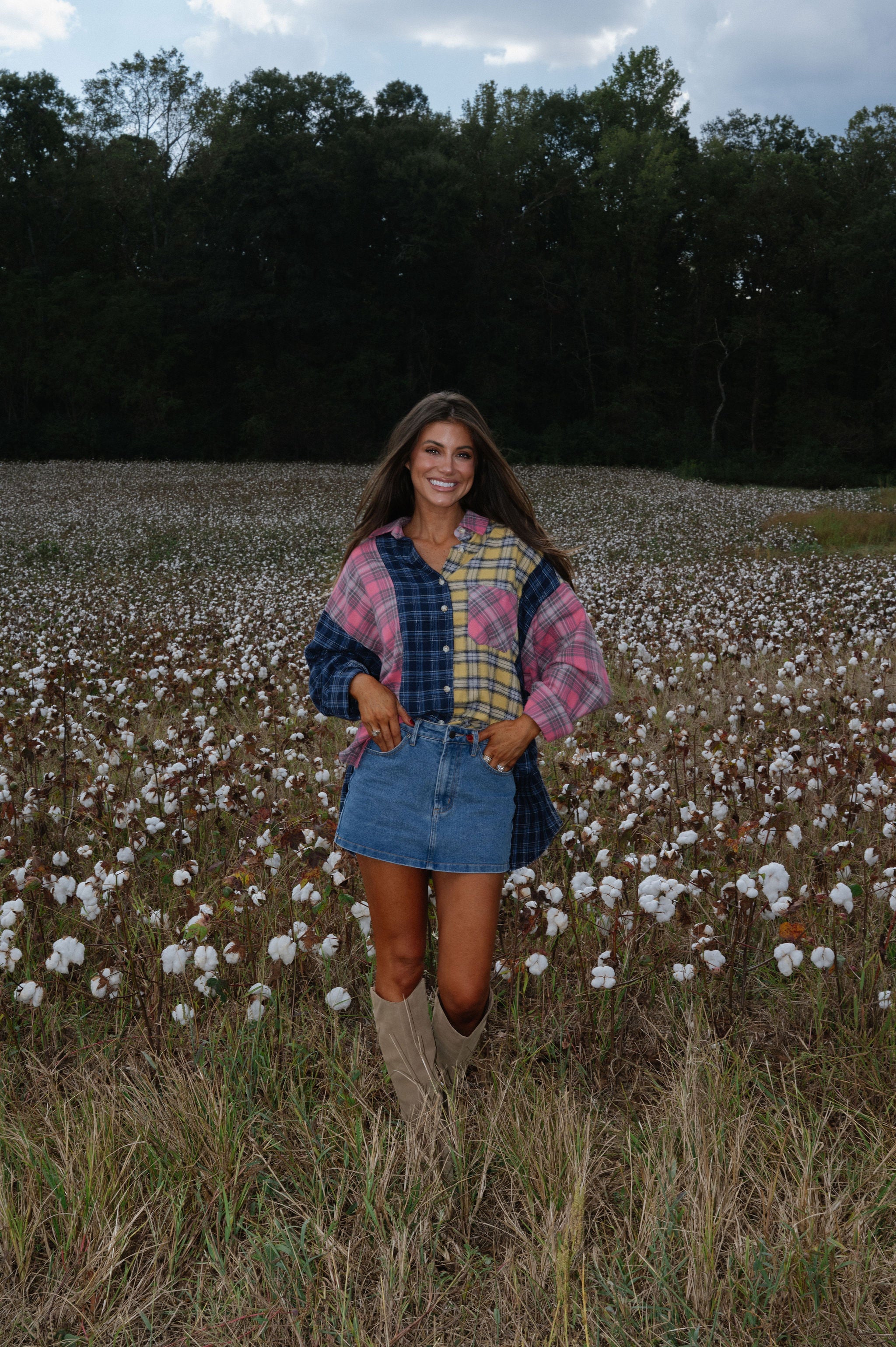 Plaid Flannel Shirt-Multi