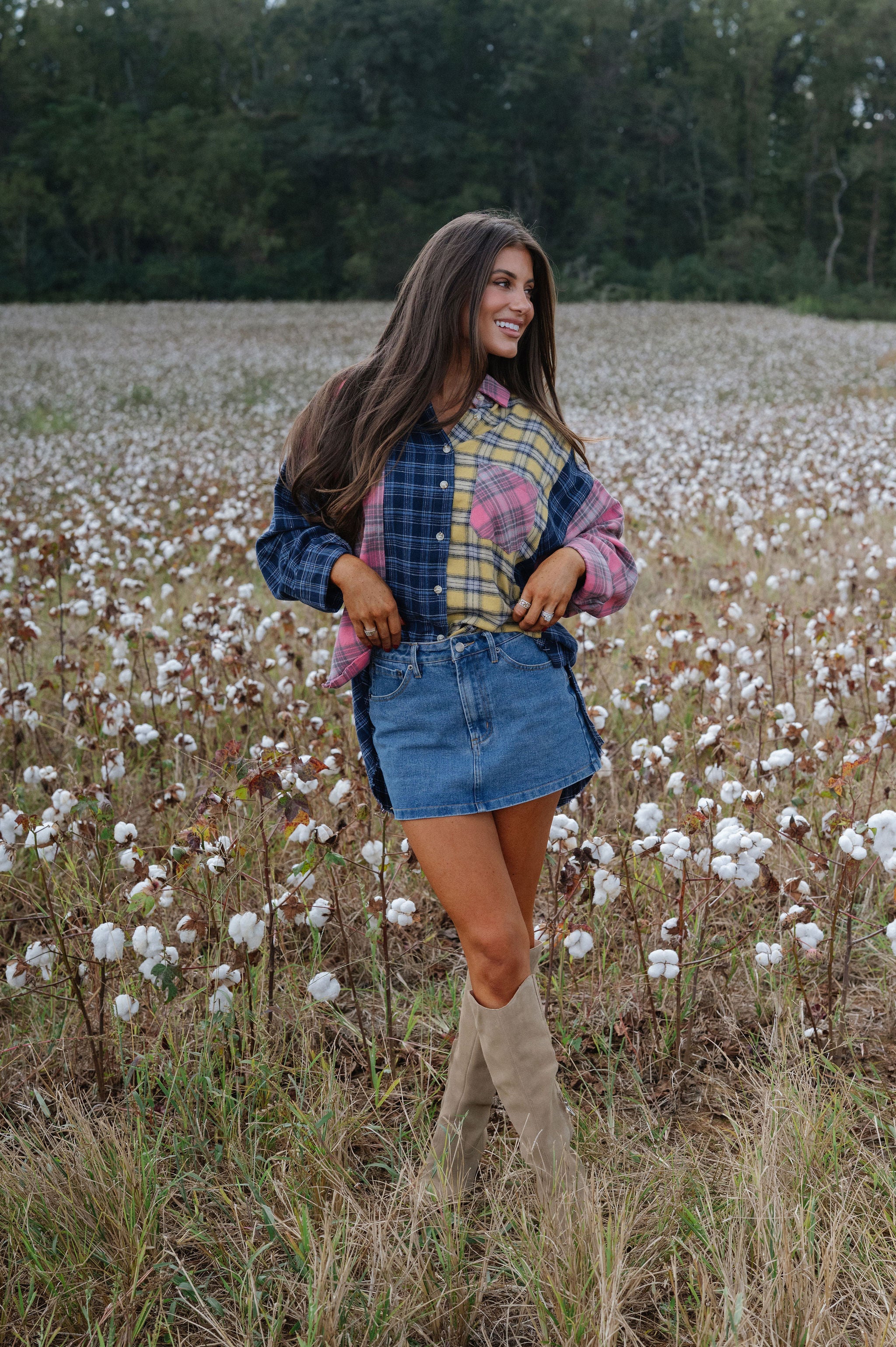 Plaid Flannel Shirt-Multi