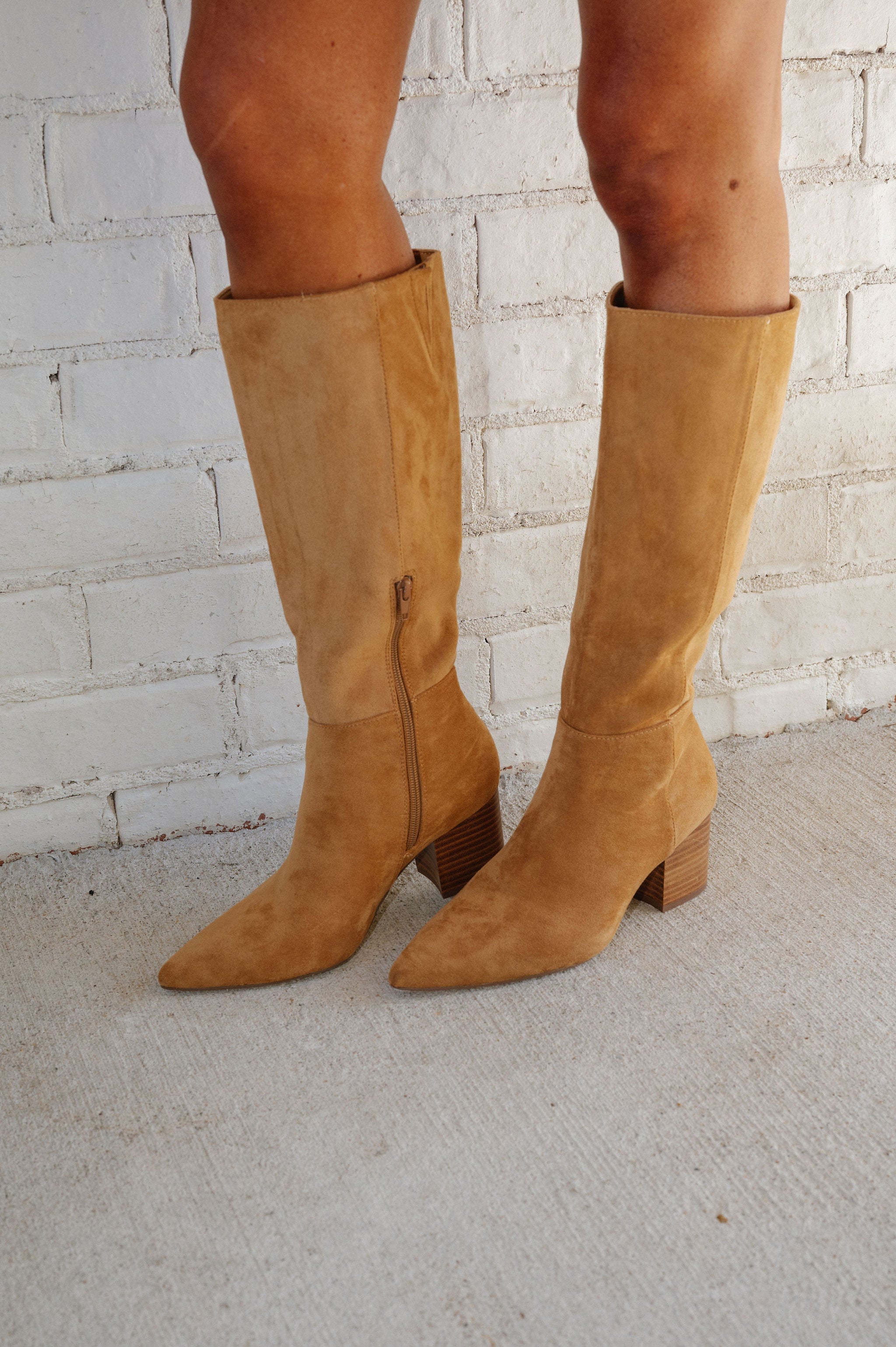 Fern Suede Boots-Tan