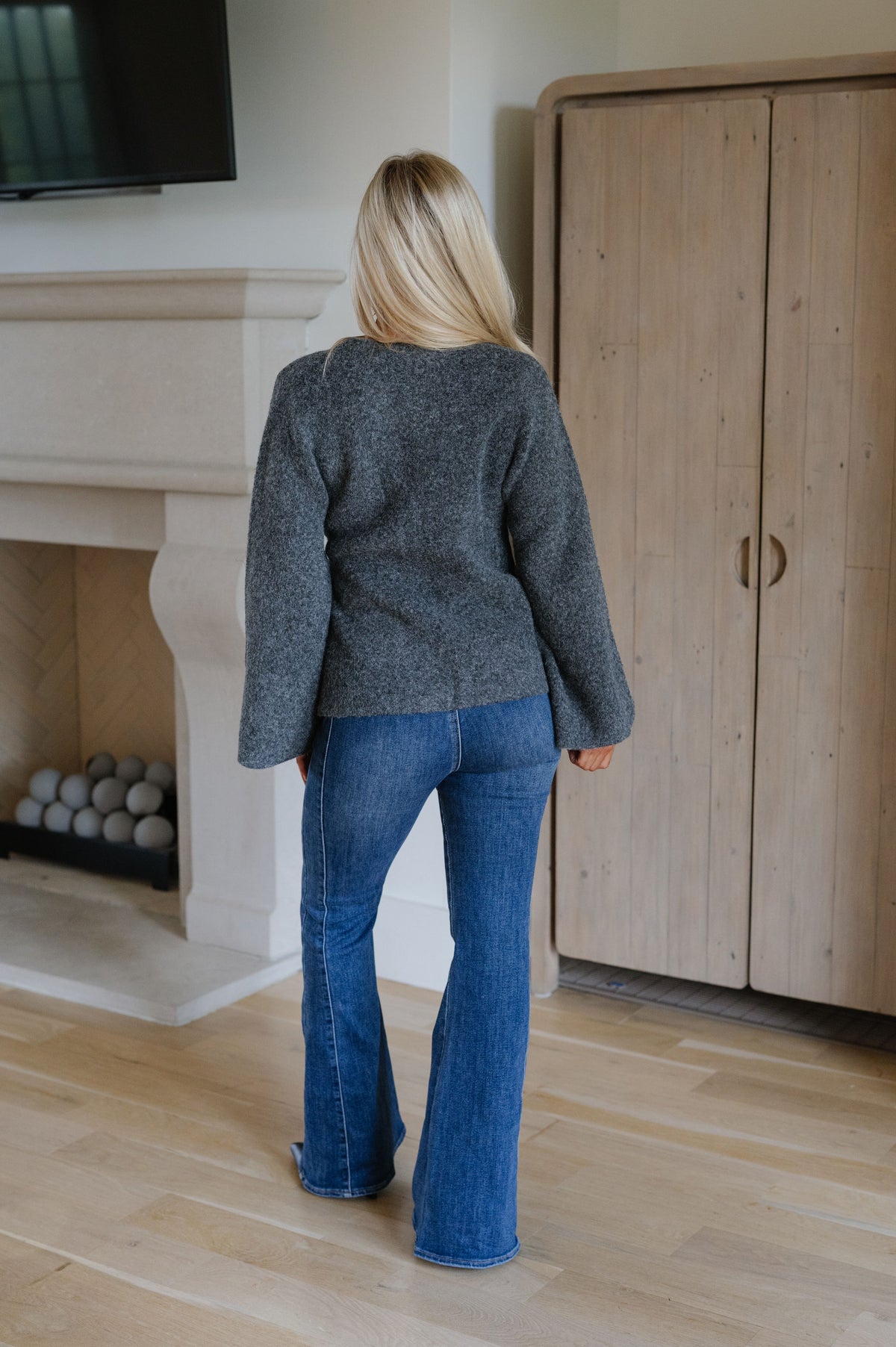 Cozy Wrap Cardigan-Charcoal