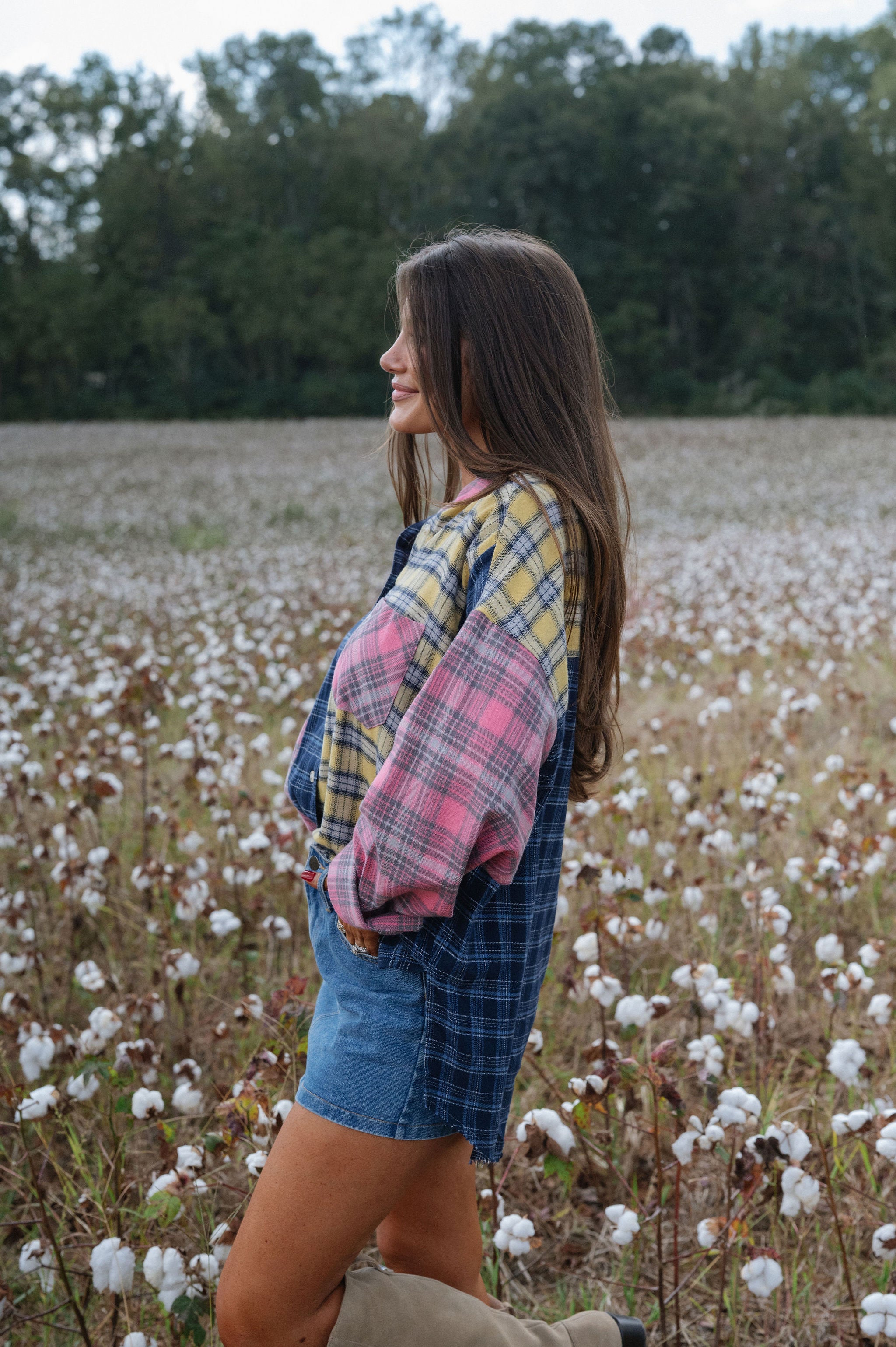 Plaid Flannel Shirt-Multi