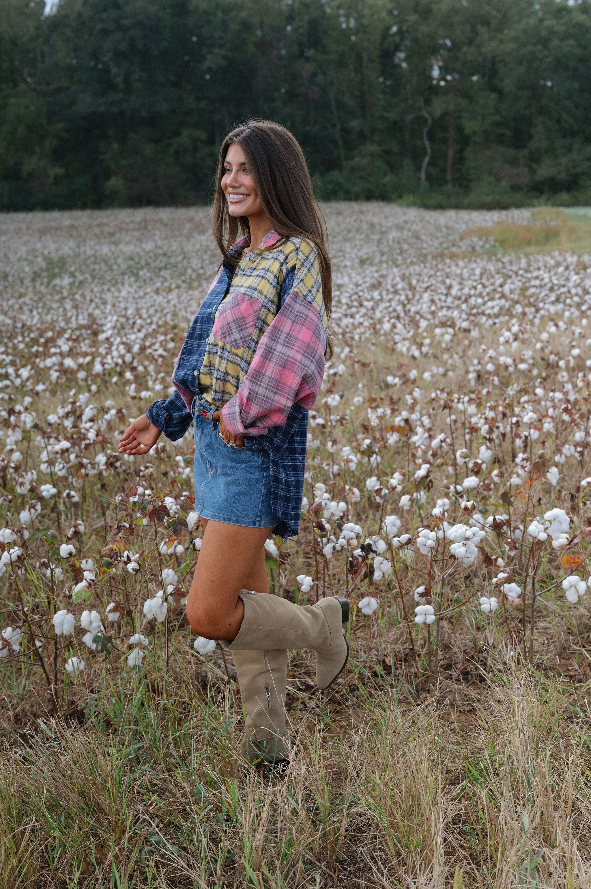 Plaid Flannel Shirt-Multi
