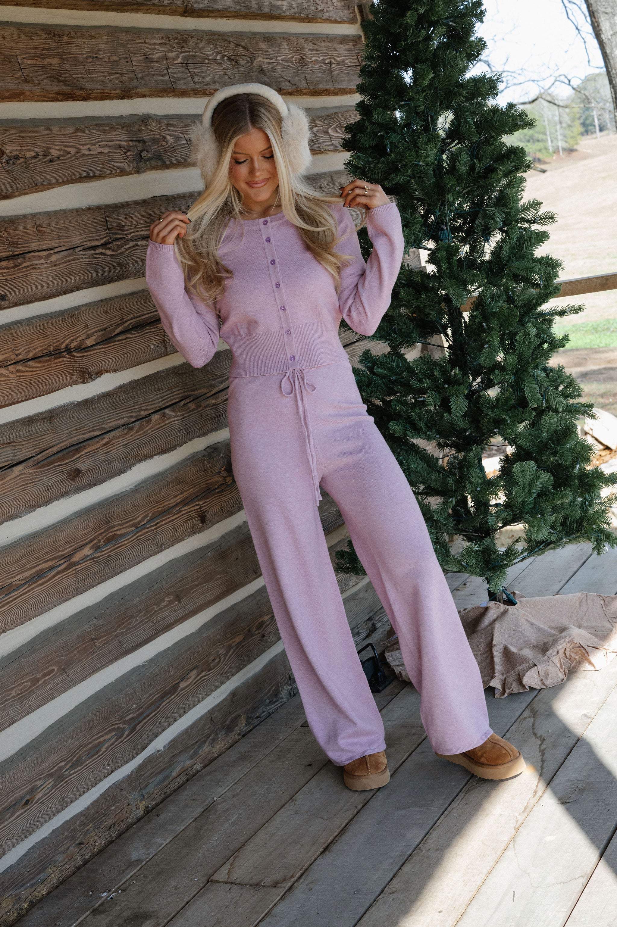 Kenny Pants Set-Light Mauve