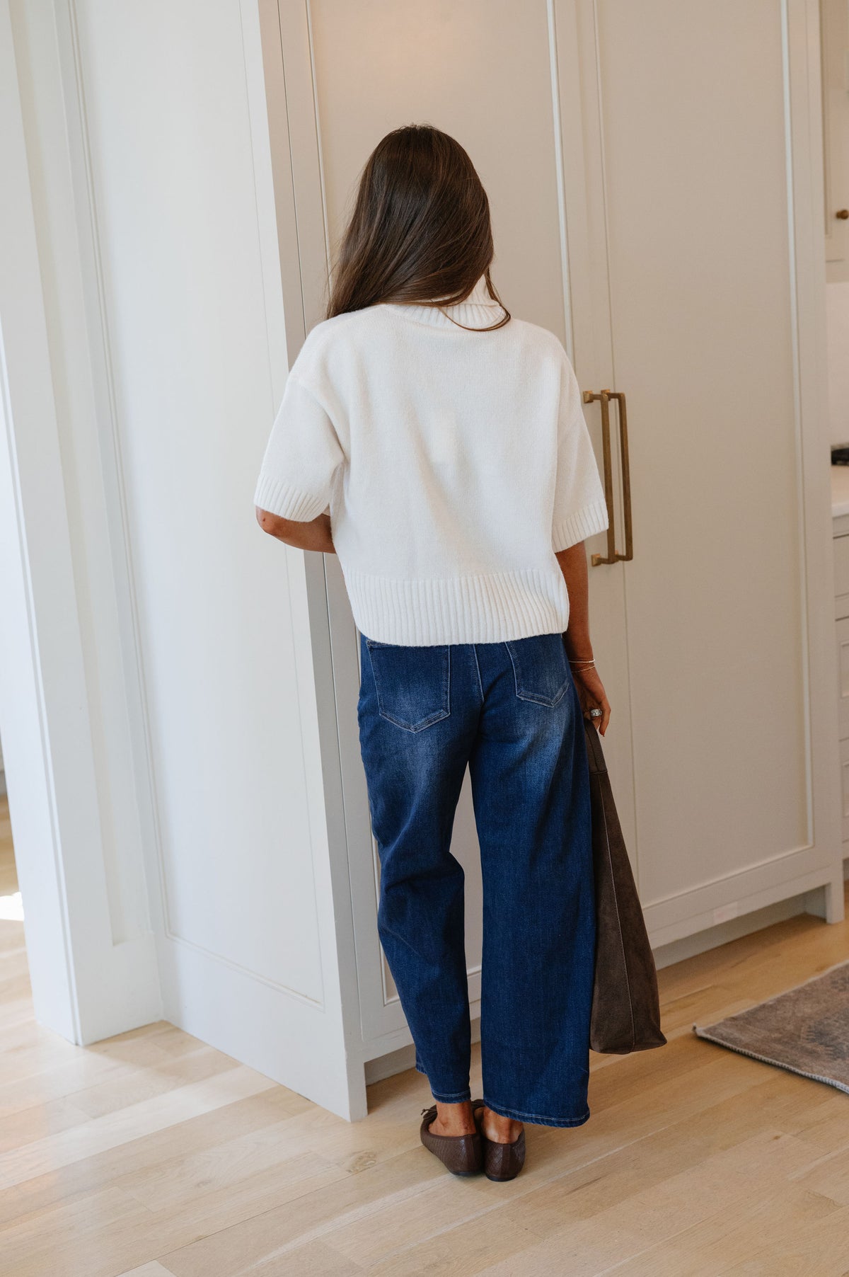 Mallory Short Sleeve Sweater-Off White