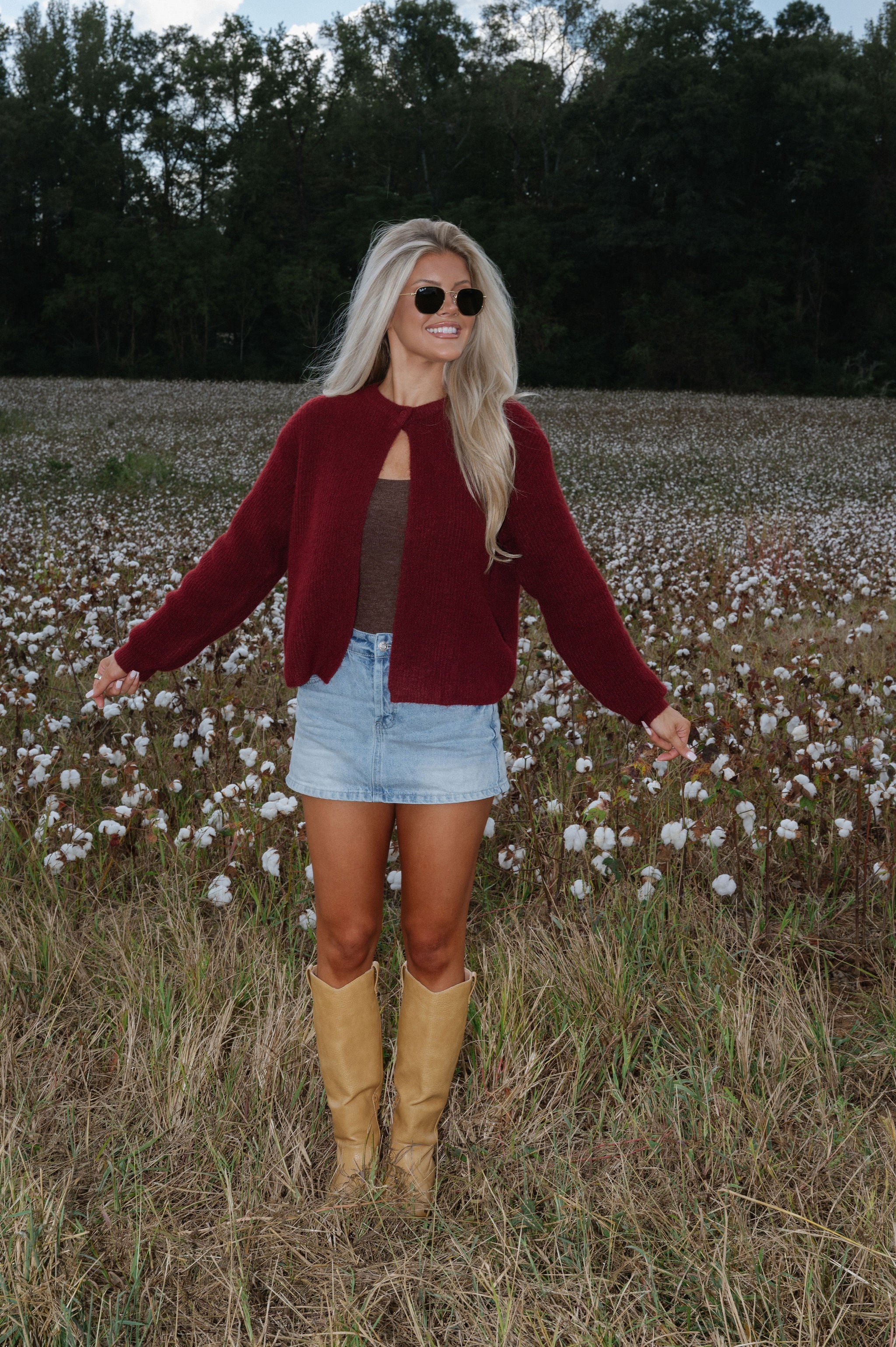 Toby Cardigan-Burgundy