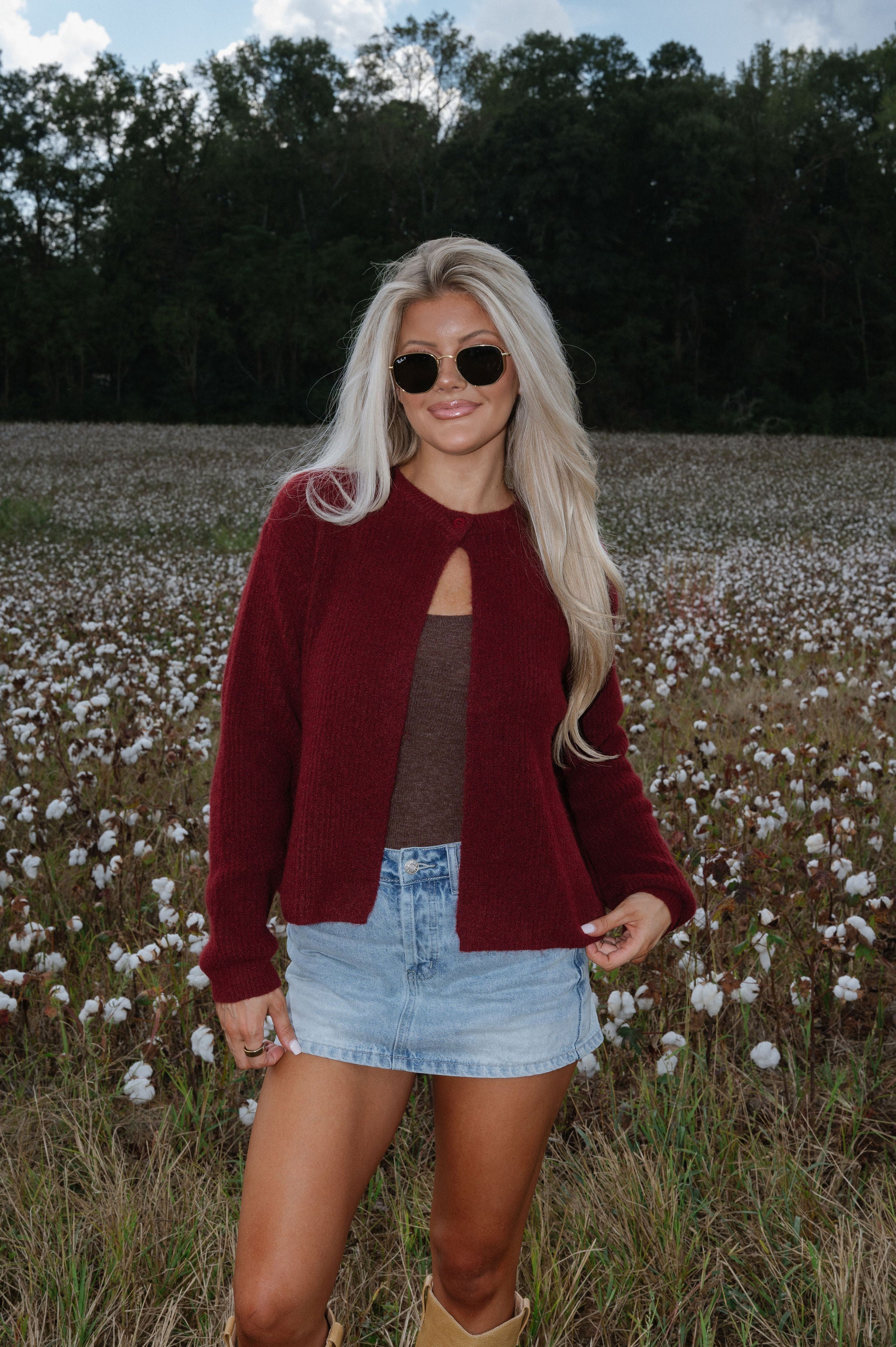 Toby Cardigan-Burgundy