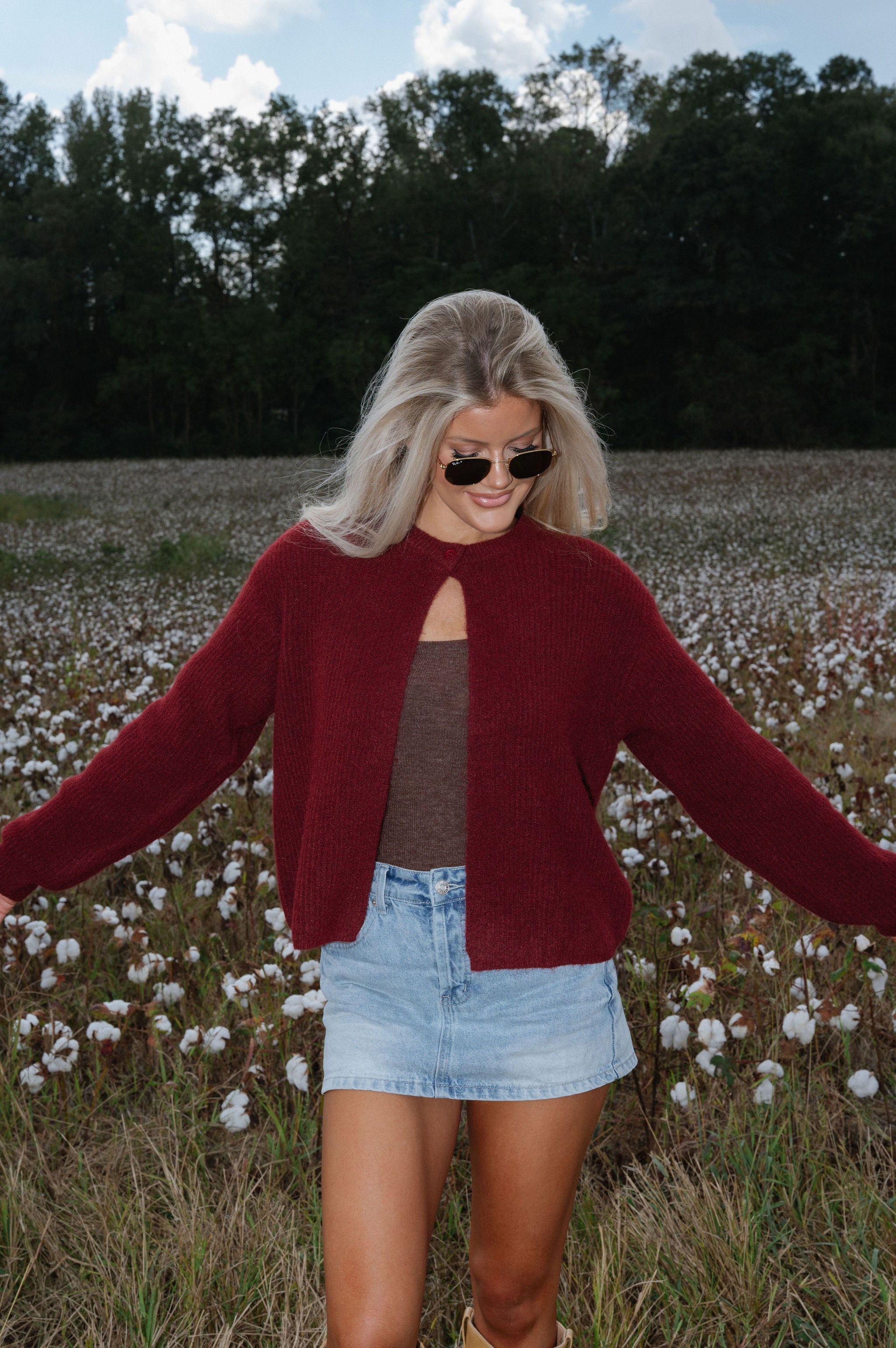 Toby Cardigan-Burgundy