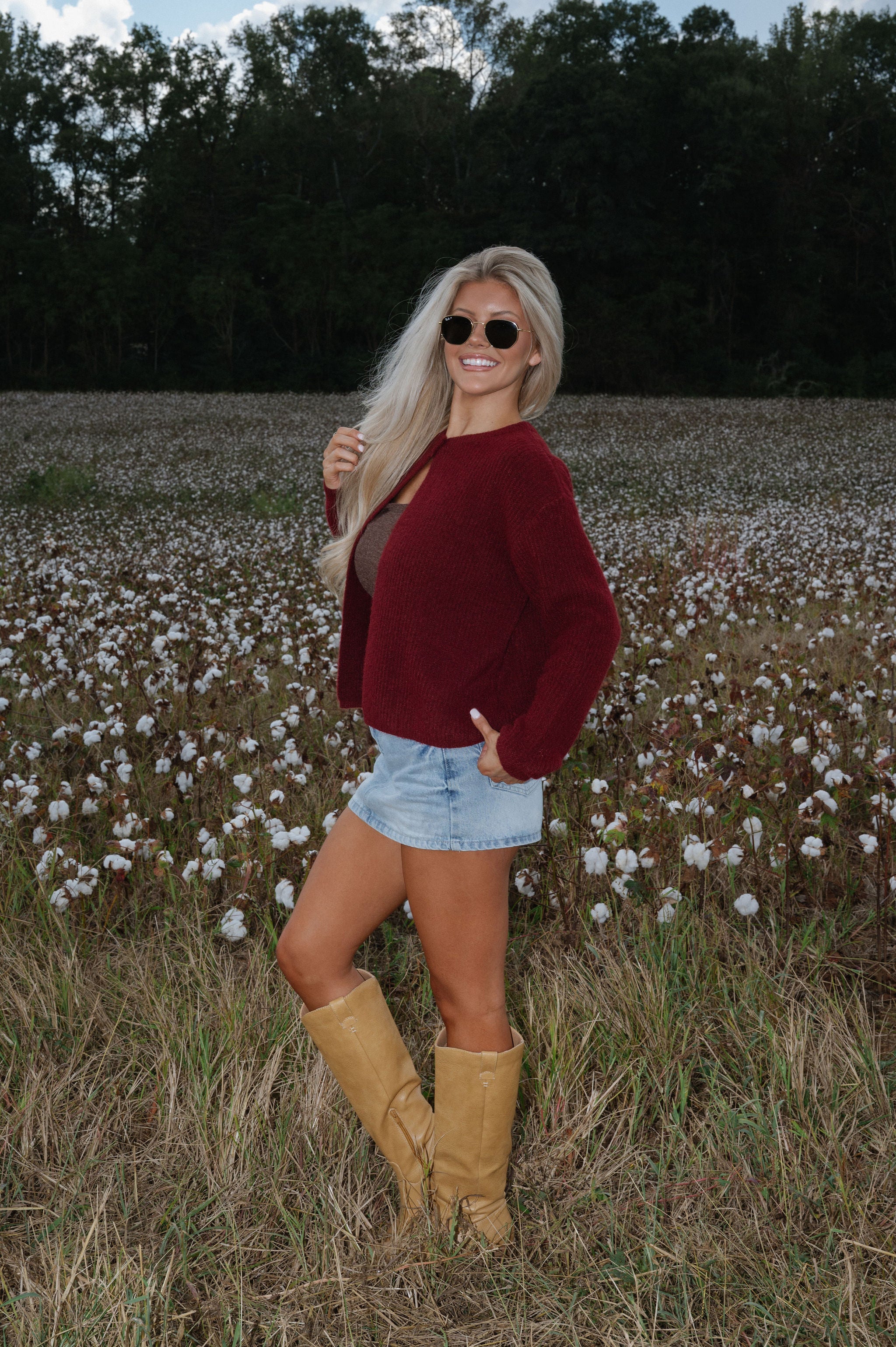 Toby Cardigan-Burgundy