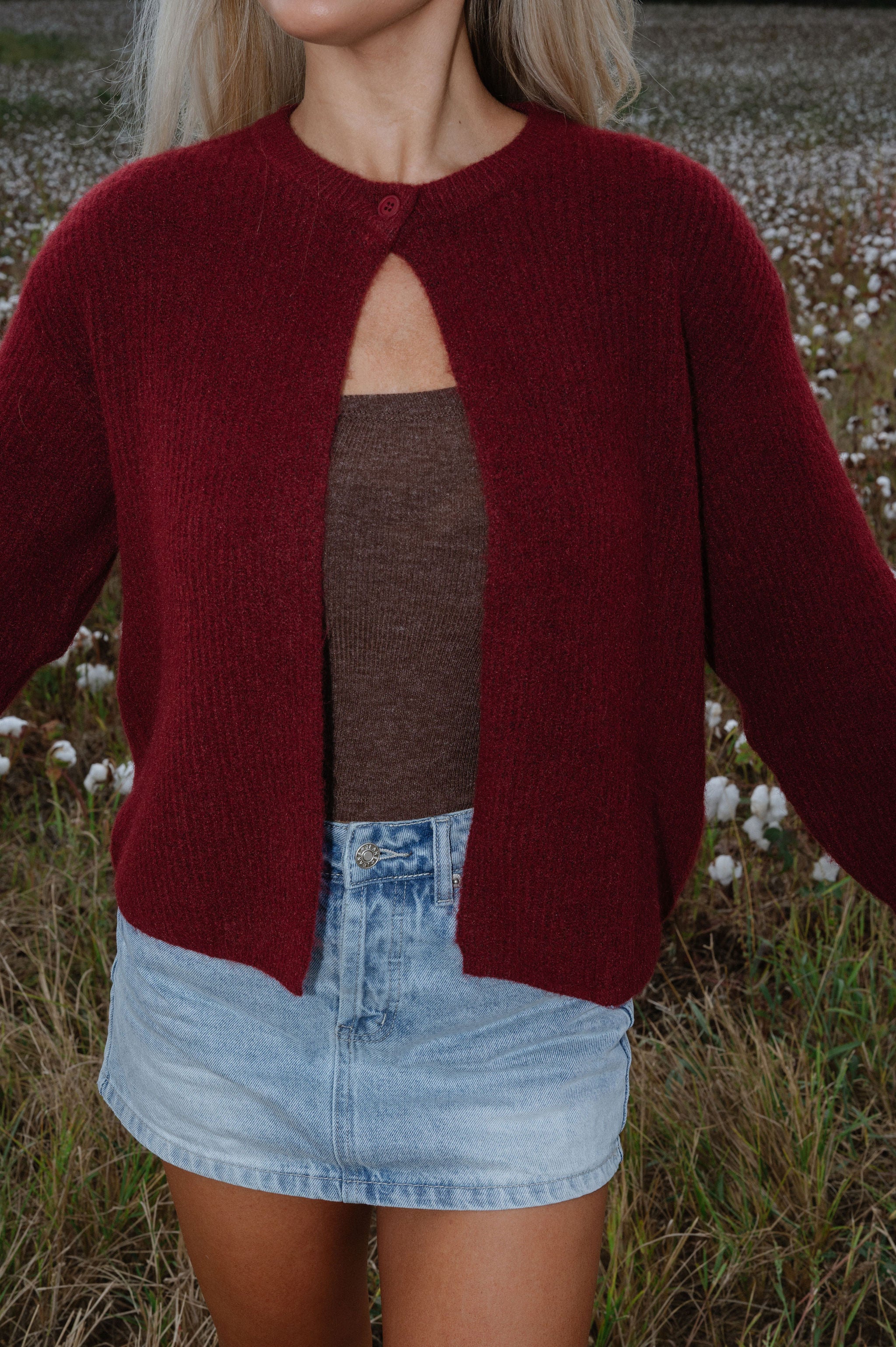 Toby Cardigan-Burgundy