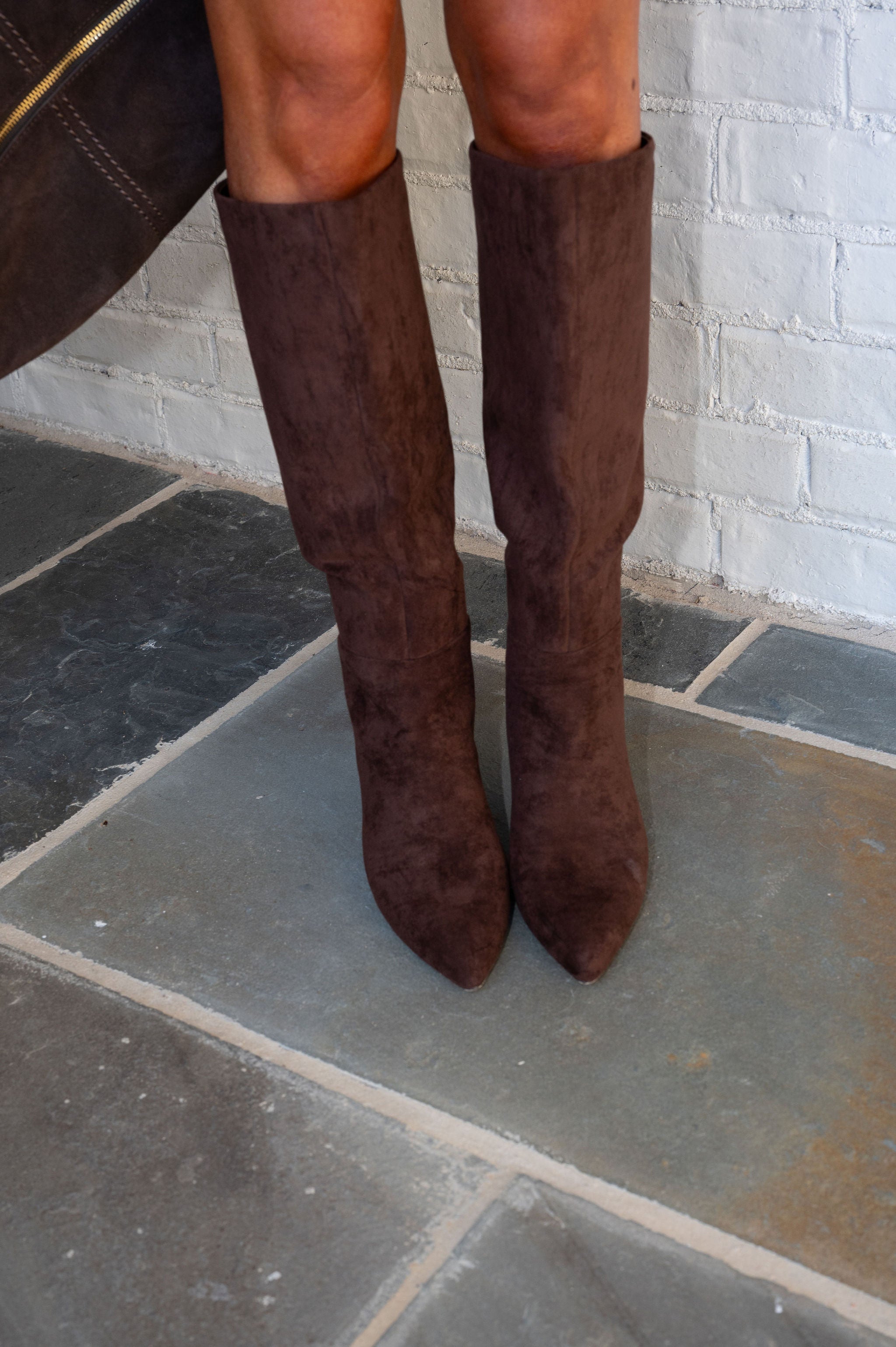 Sabrinna Suede Boots-Chocolate