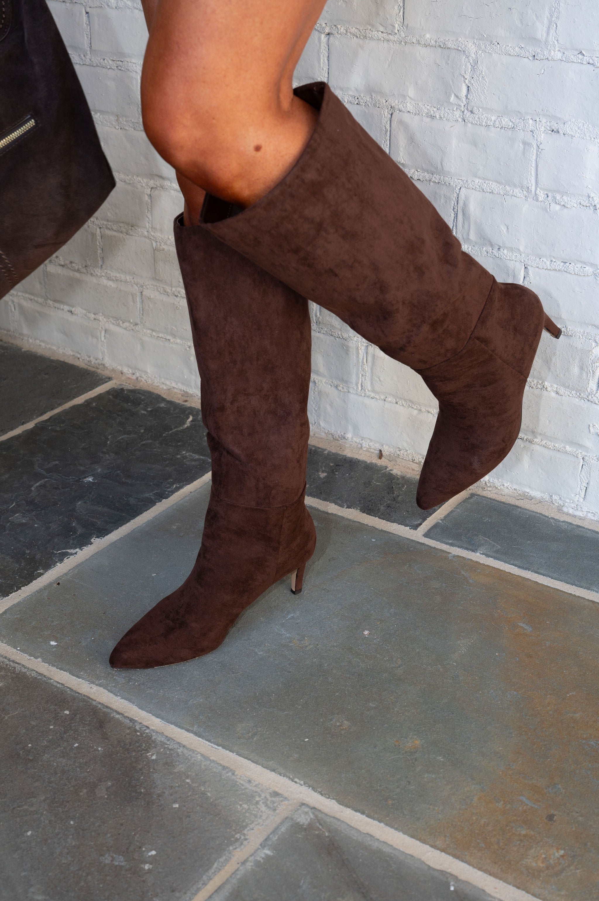 Sabrinna Suede Boots-Chocolate