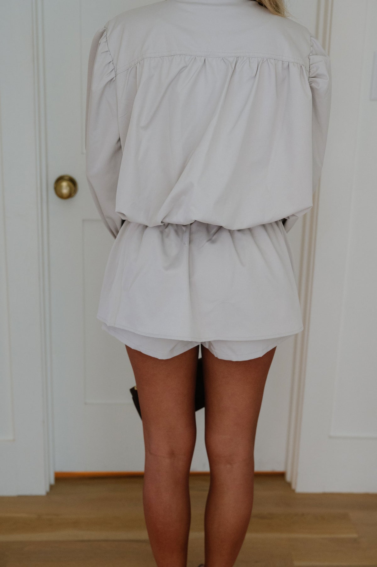 Utility Peplum Skort Set-Khaki
