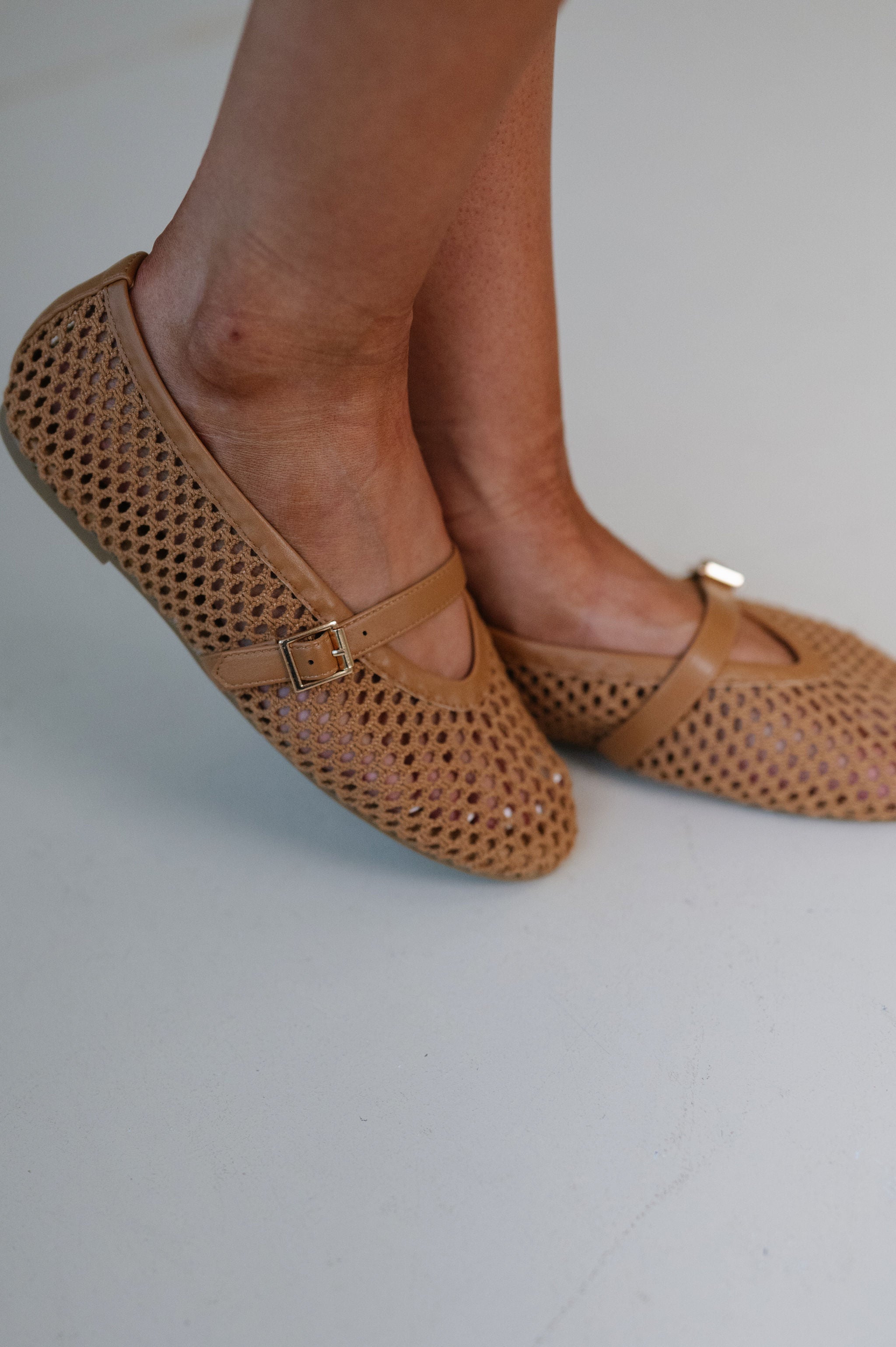 Nolita Mesh Flats-Tan