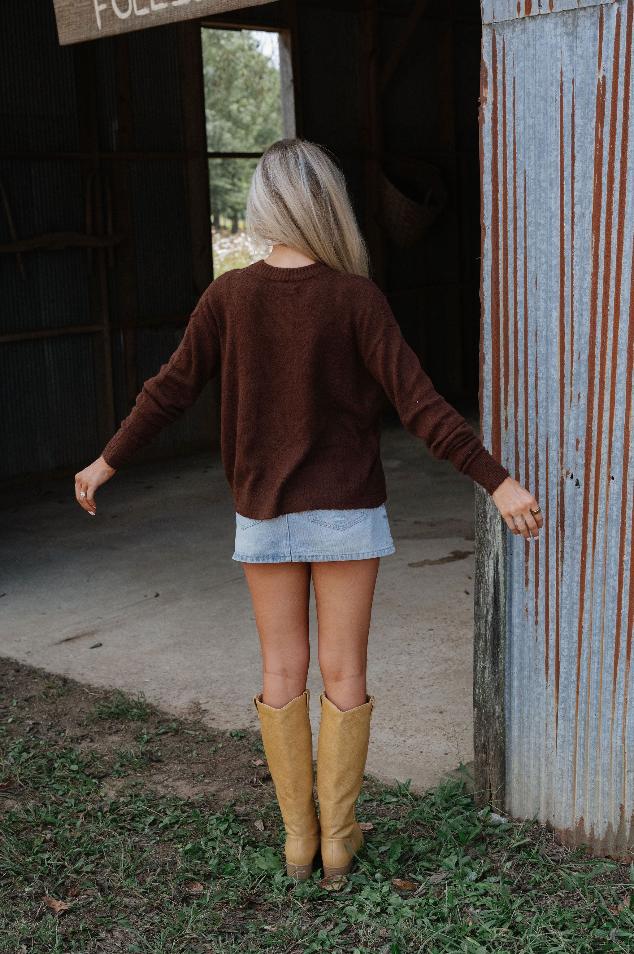 Denver Cardigan-Brown