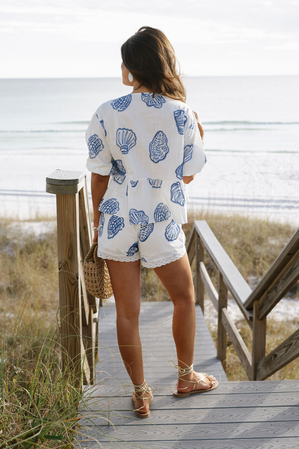 Coastal Charm Shorts Set-Off White