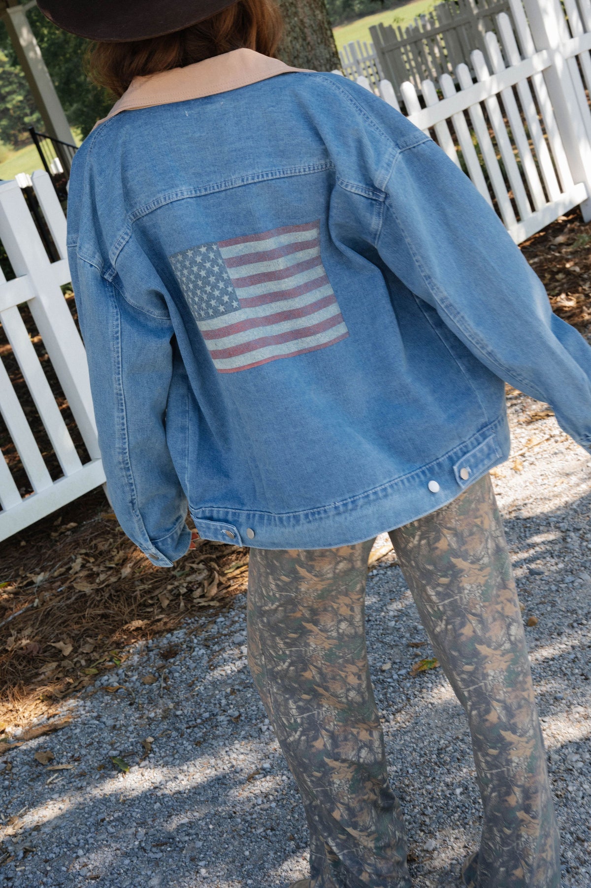 American Flag Denim Jacket