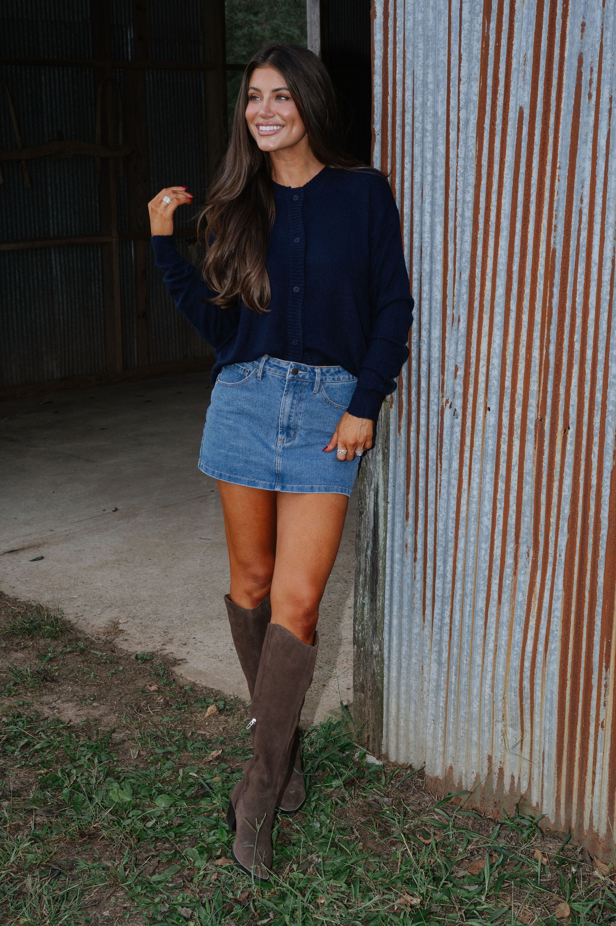 Denver Cardigan-Navy