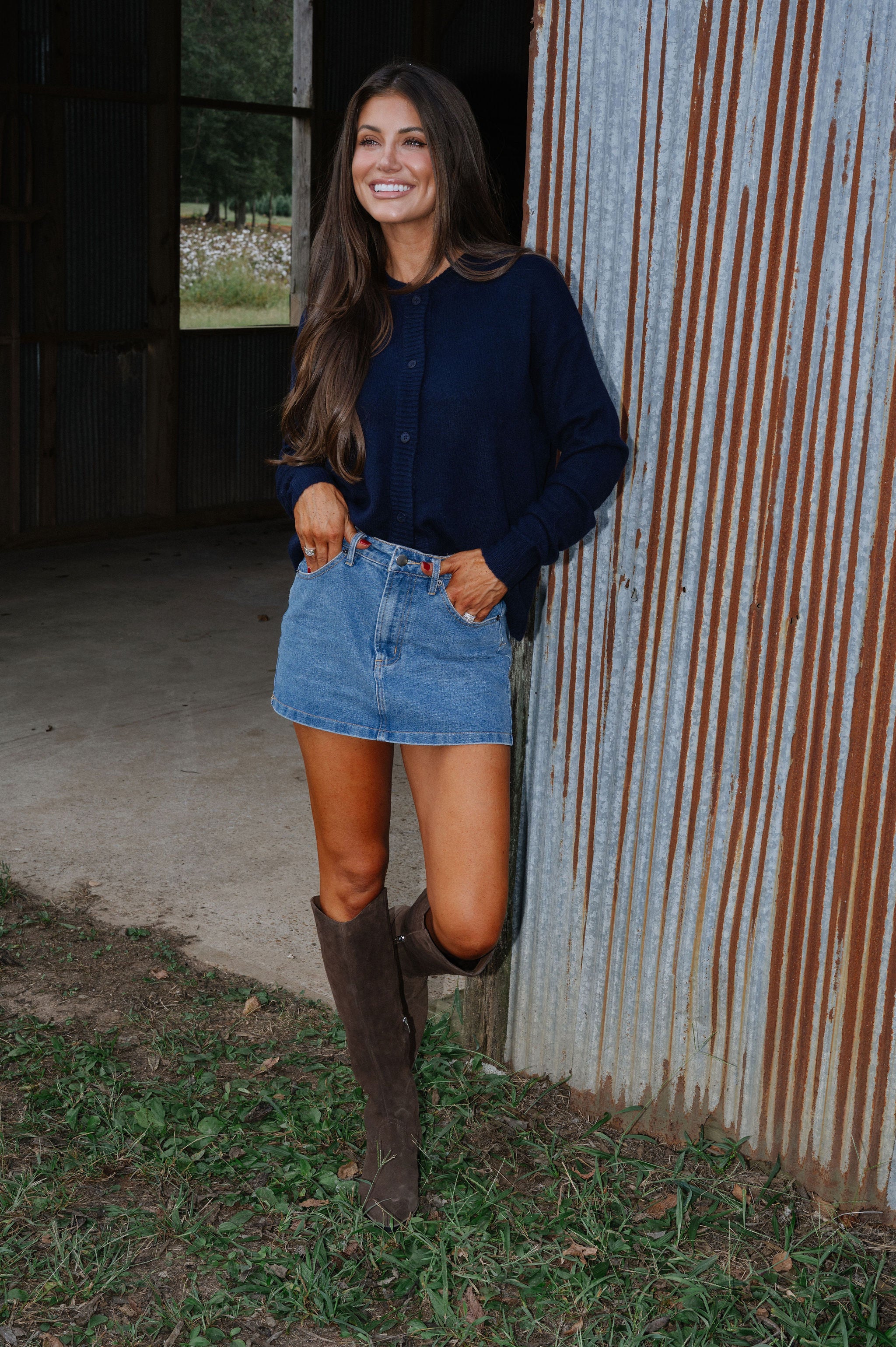 Denver Cardigan-Navy