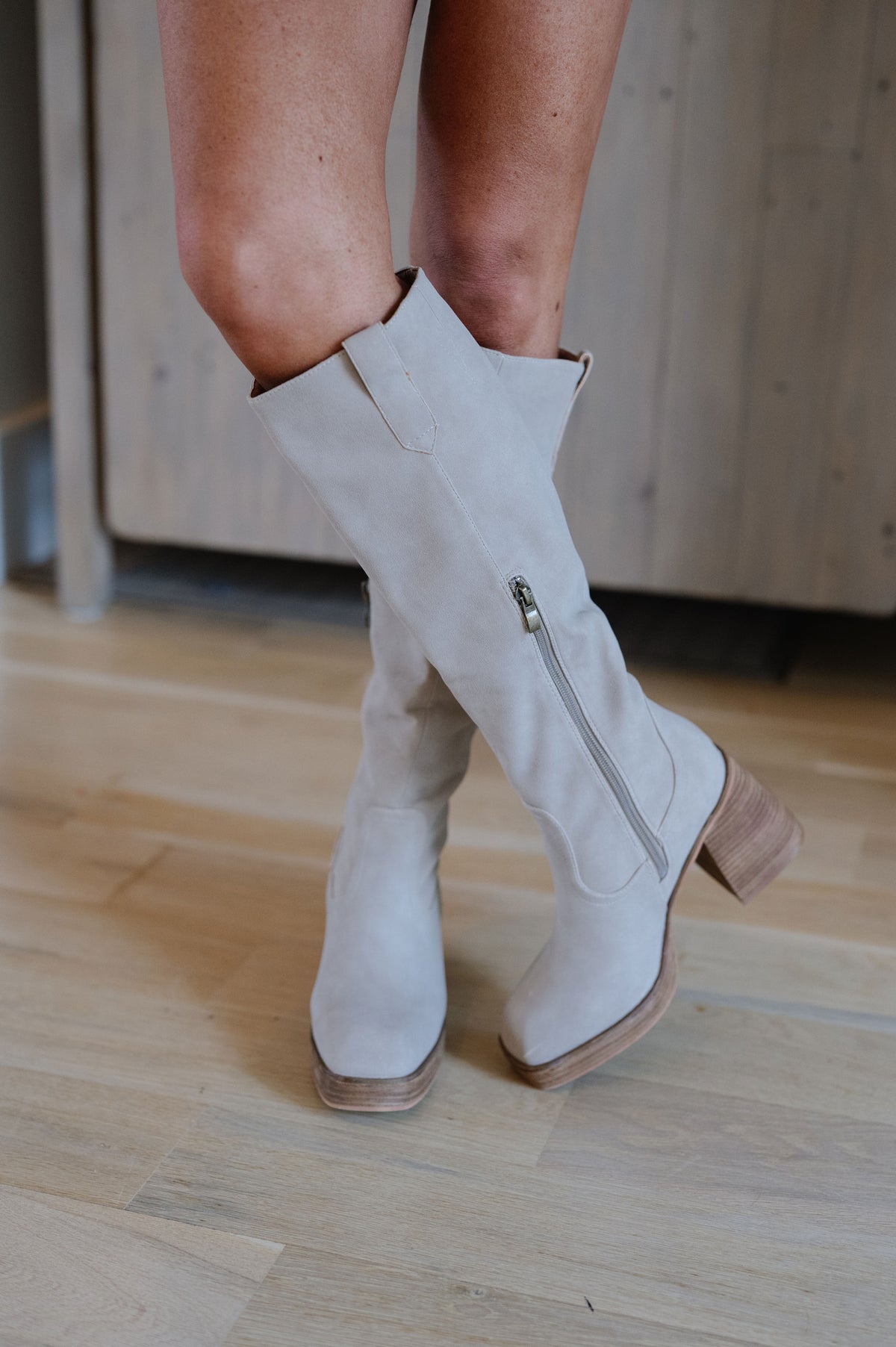 Alyssa Chunky Boot-Taupe