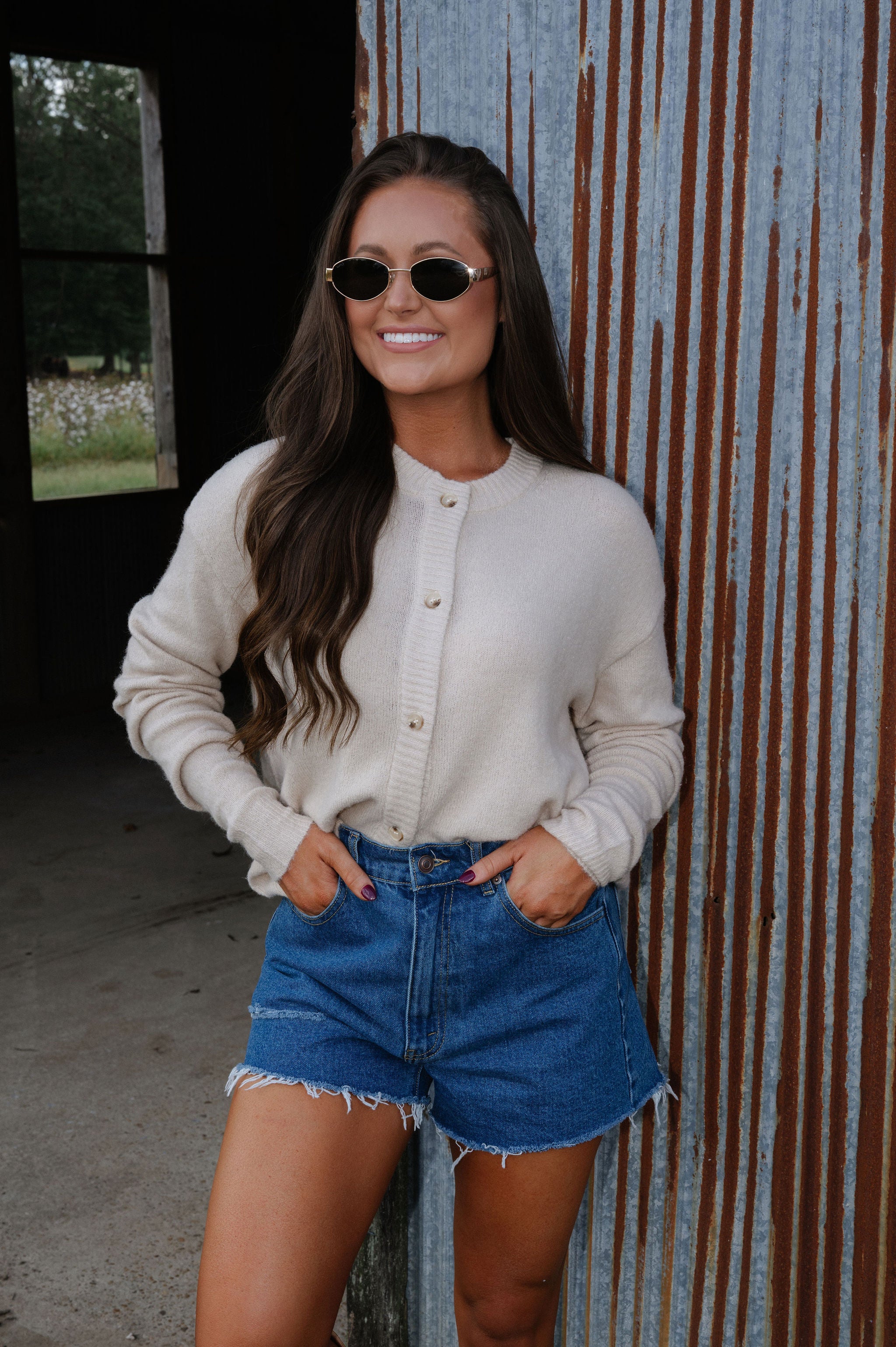 Denver Cardigan-Oatmeal