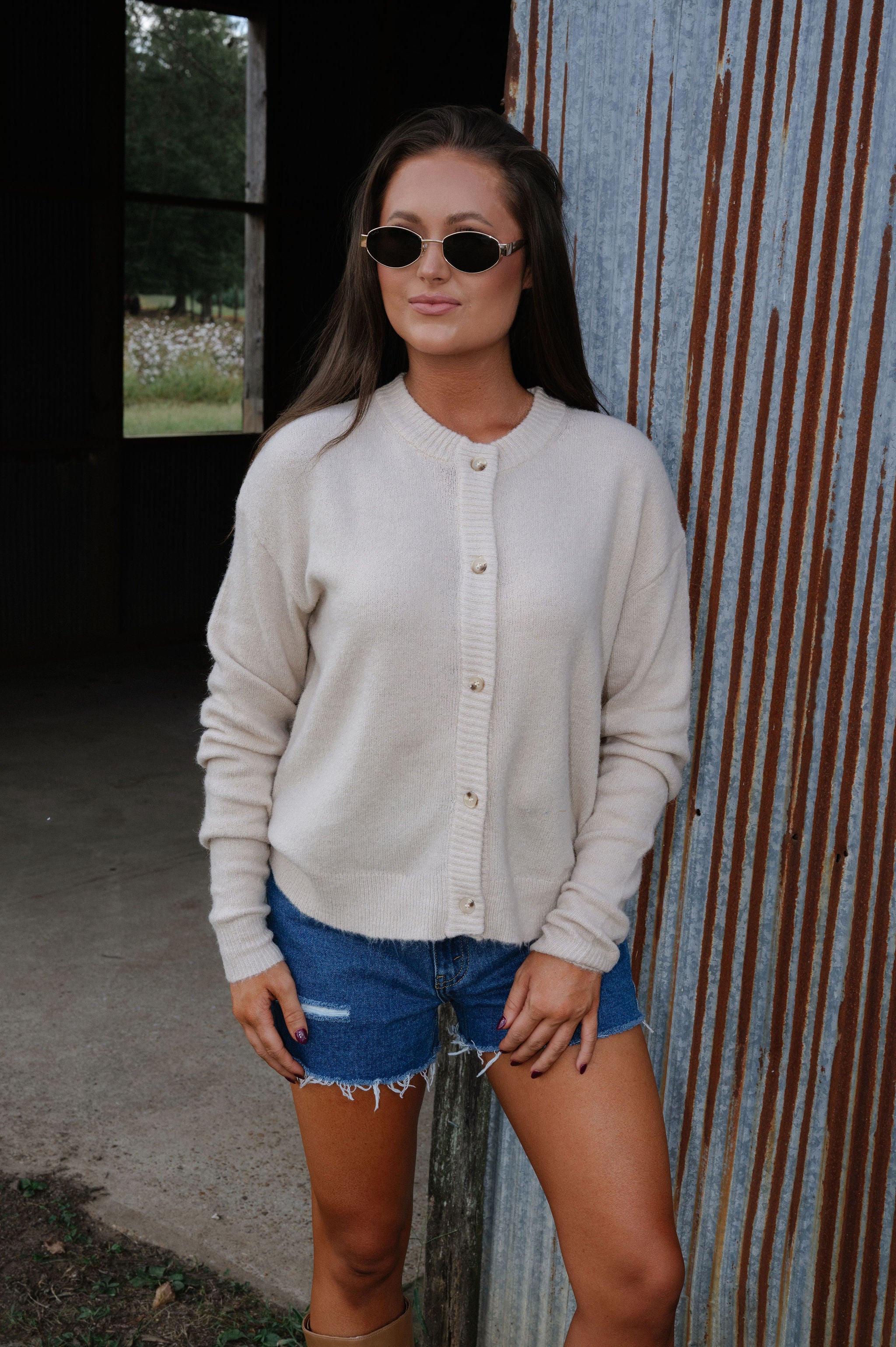 Denver Cardigan-Oatmeal