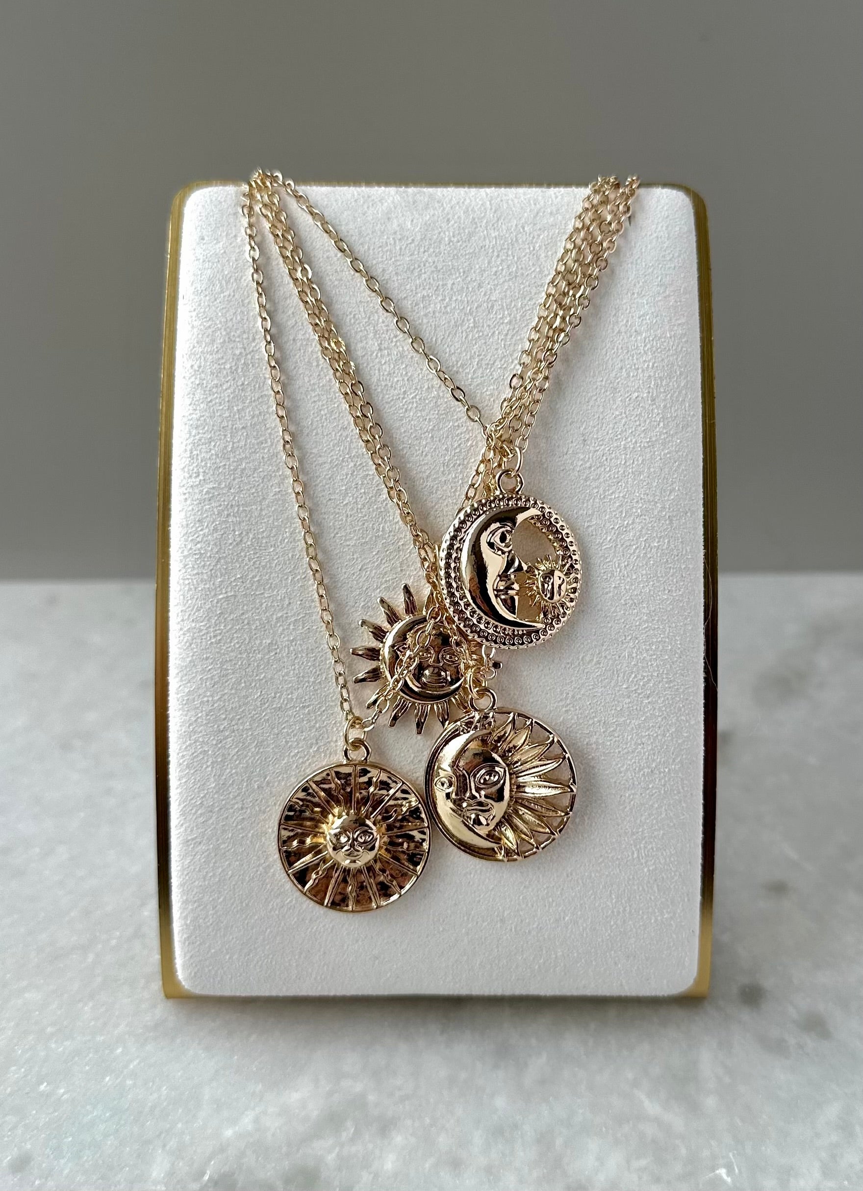 Multi Layered Coin Pendant Necklace