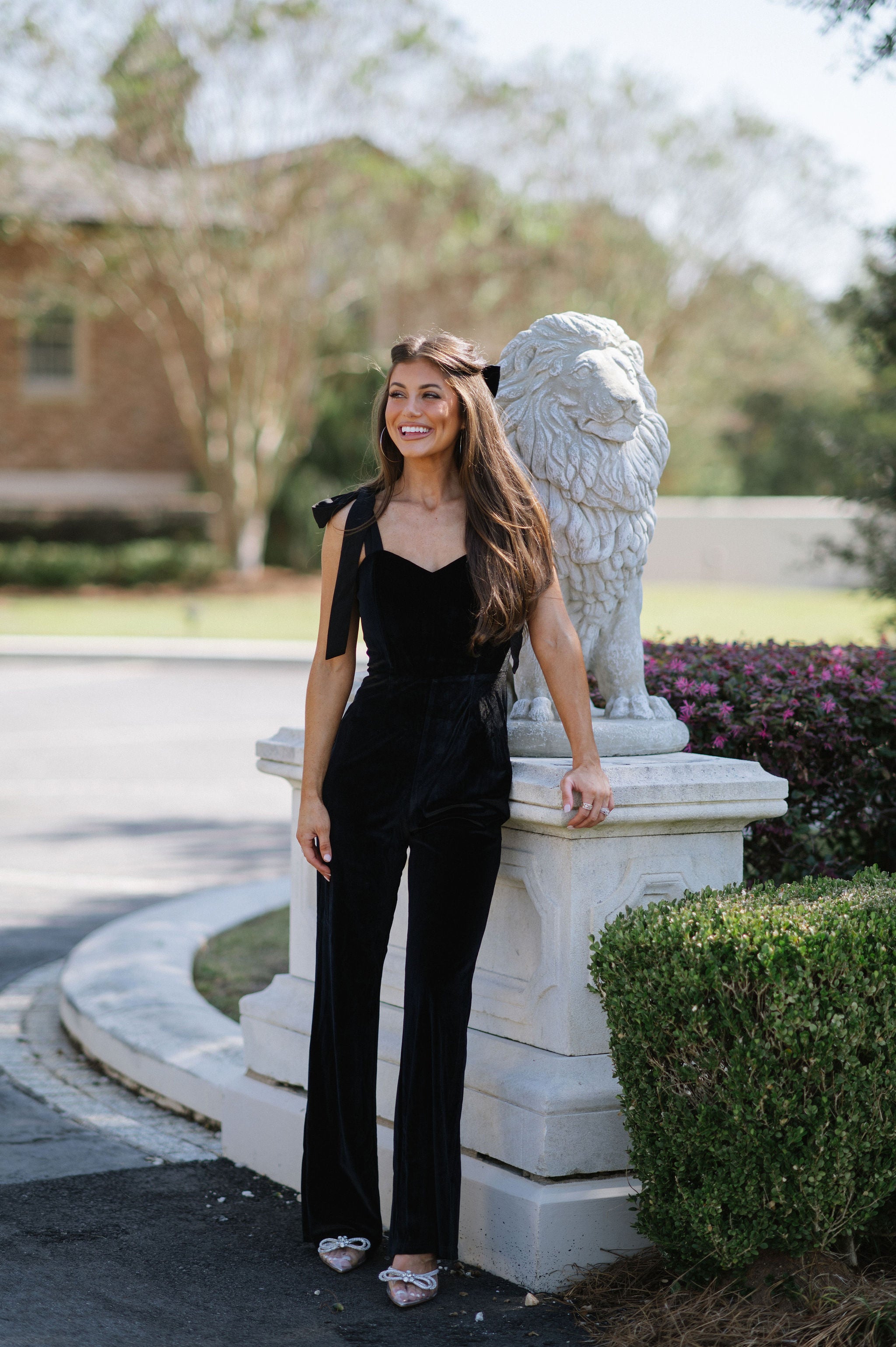 Montgomery Velvet Jumpsuit- Black