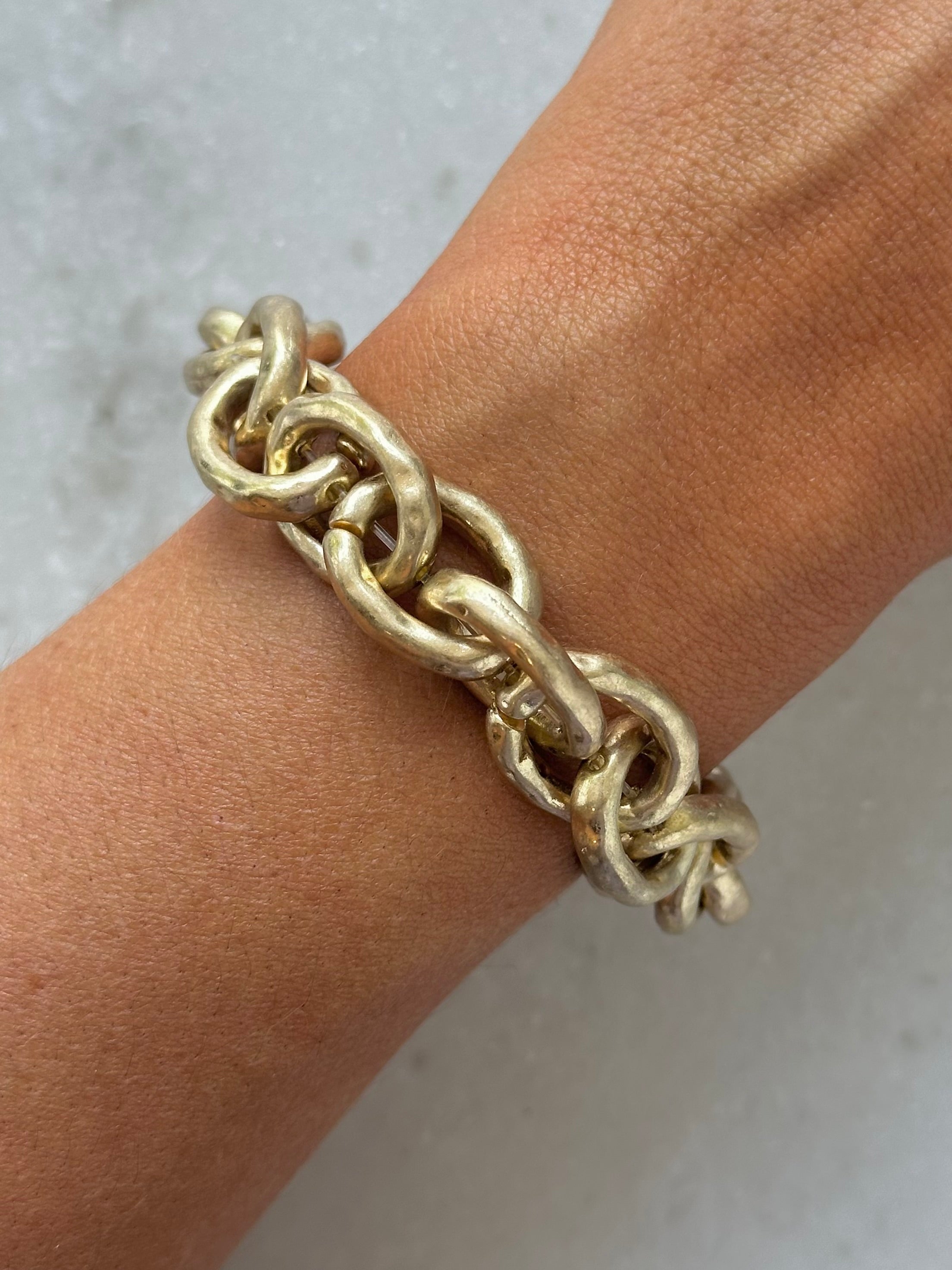 Sumner Link Bracelet- Brushed Gold